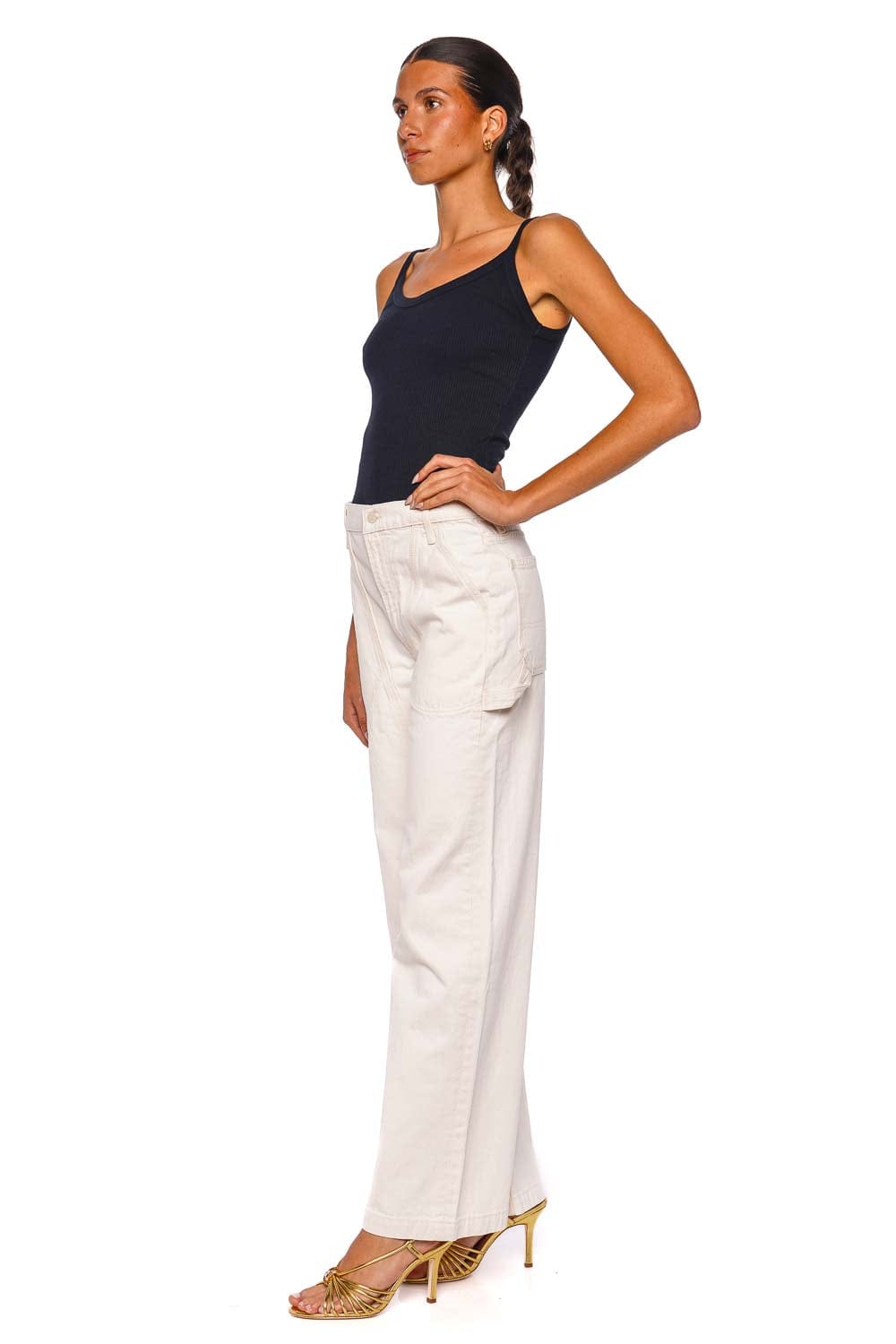 MOTHER Denim The Chisel Sneak Wide Leg Jean