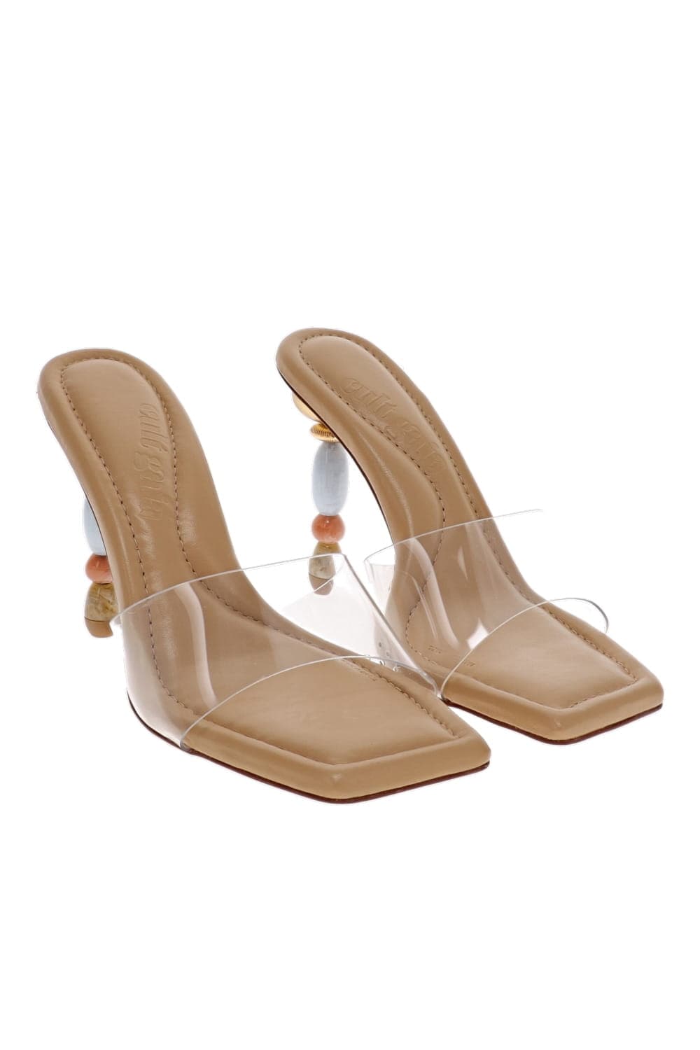 Cult Gaia Mahina Clear Bauble Heeled Sandal Multi