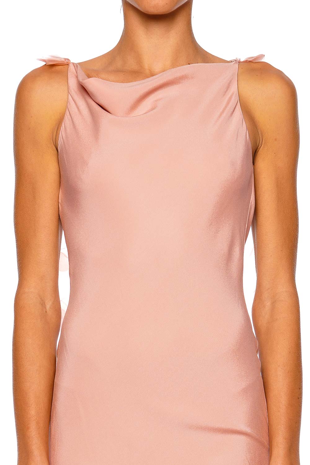 Cult Gaia Nymeria Petal Pink Sleeveless Cowl Neck Gown
