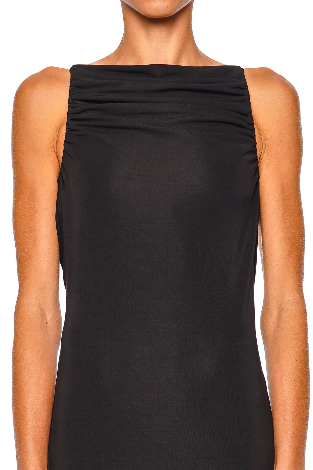 Cult Gaia ISARAY Black Sleeveless Open Back Mini Dress