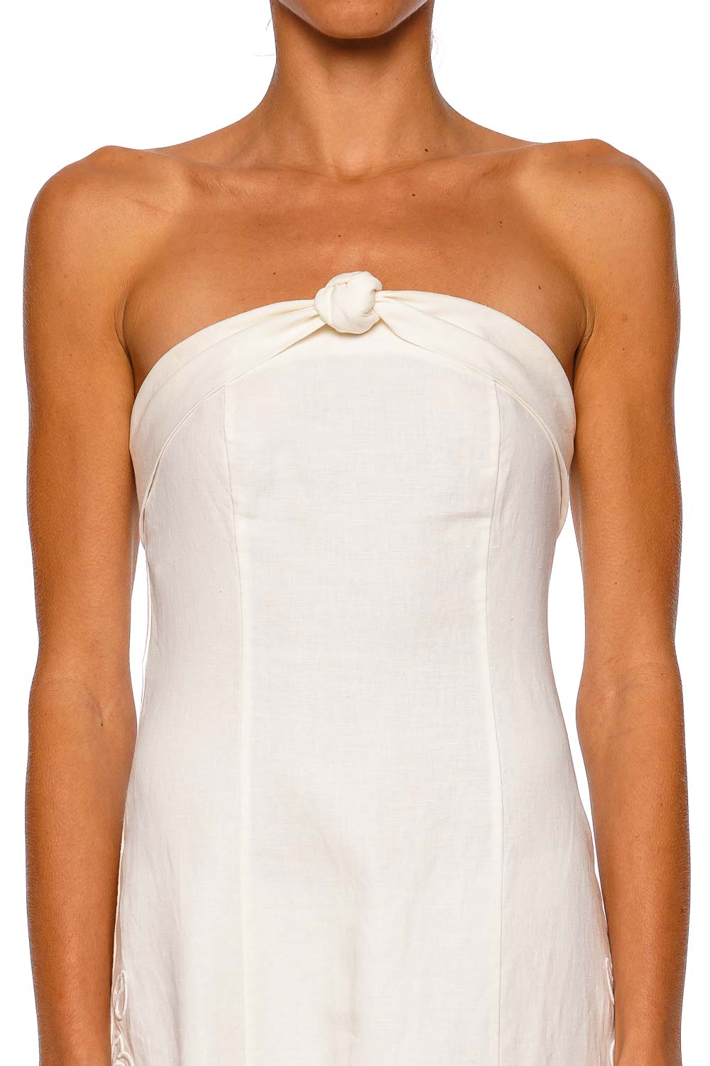 Cult Gaia KELLAN Off White Strapless Midi Dress