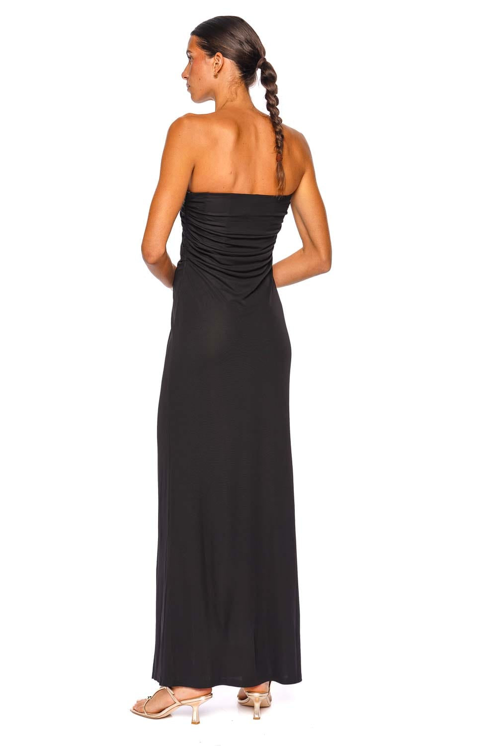 Cult Gaia EMIR Black Strapless Maxi Dress