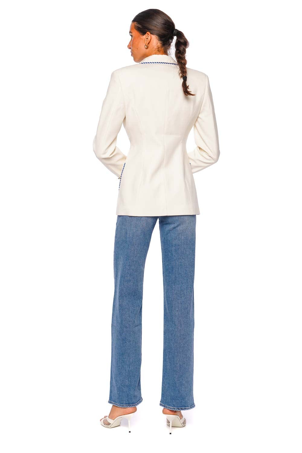 LEO LIN Jillian Vanilla Long Sleeve Blazer