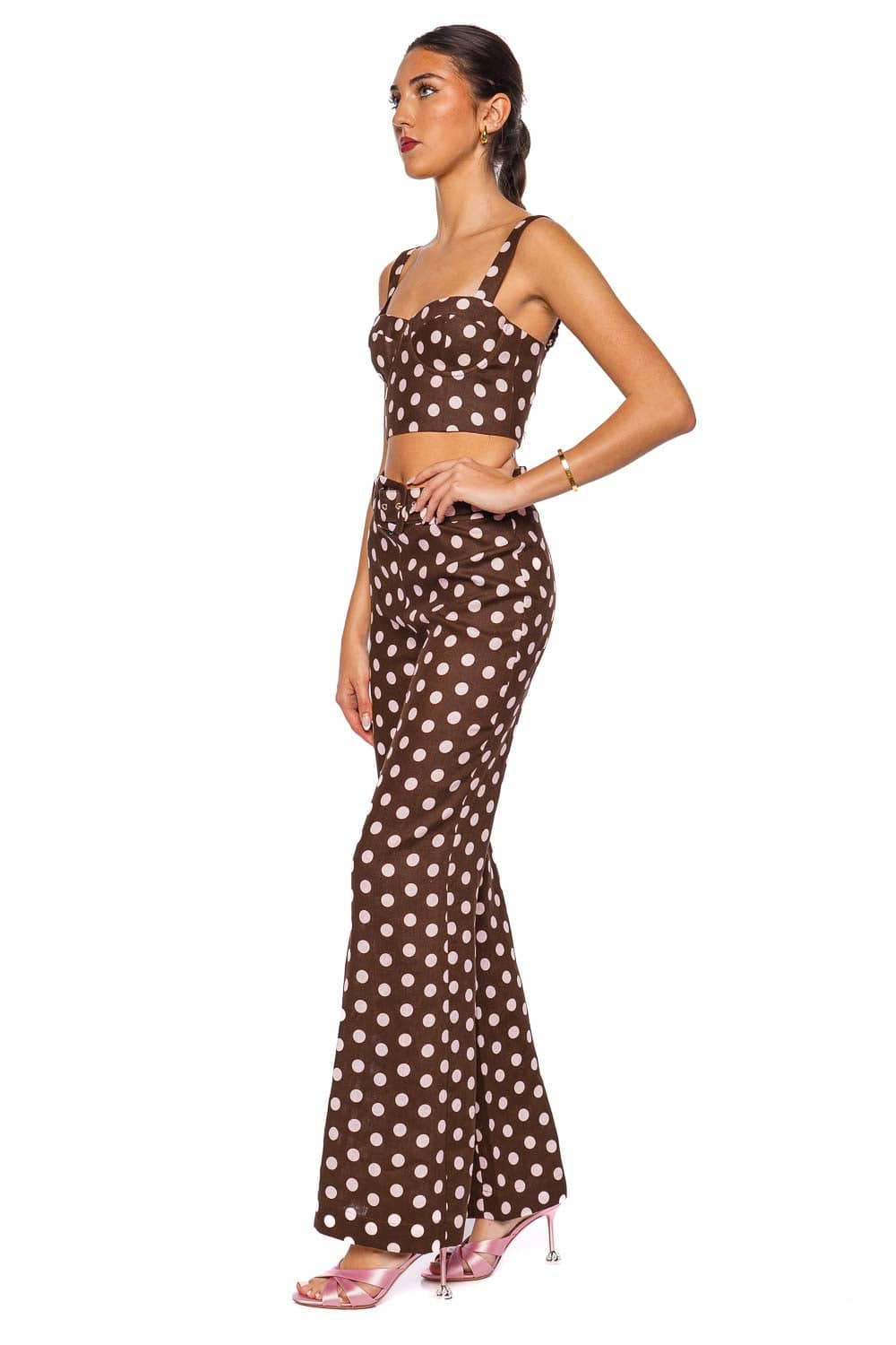 Cara Cara Mayflower Joelle Dot Wide Leg Linen Pant