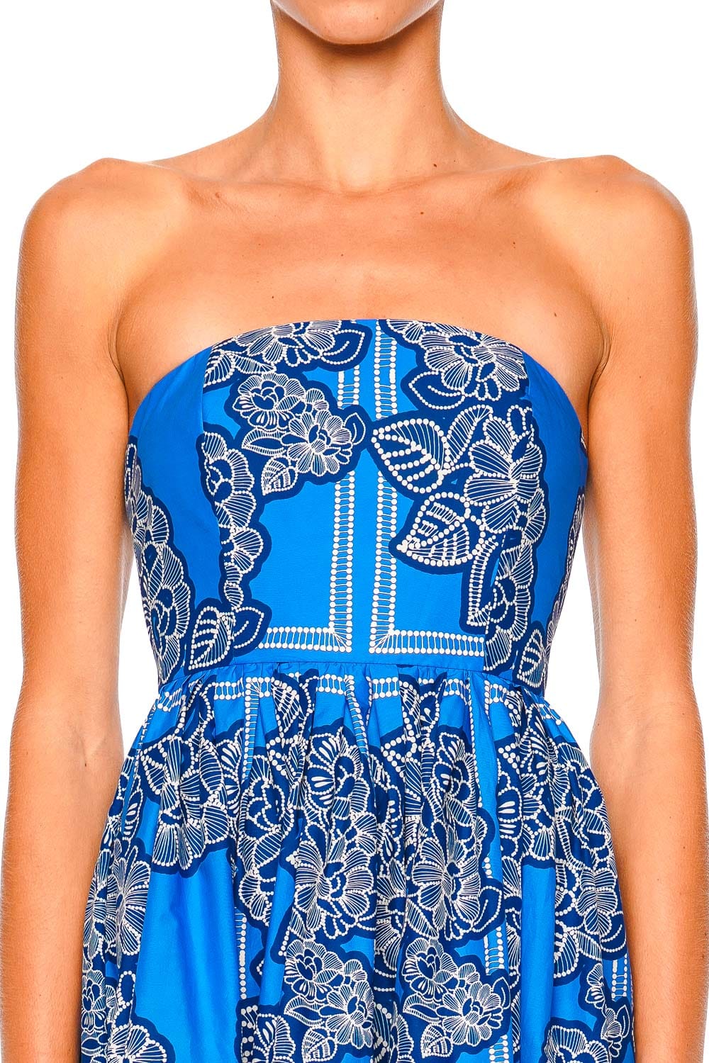 Cara Cara Torres Cobalt Strapless Mini Dress