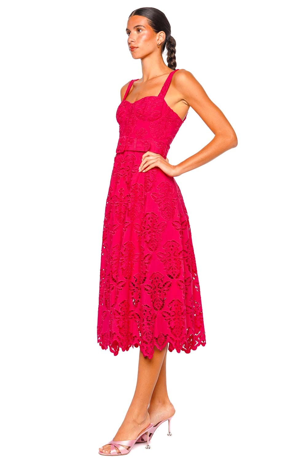 Cara Cara Azalea Eyelet Sleeveless Midi Dress