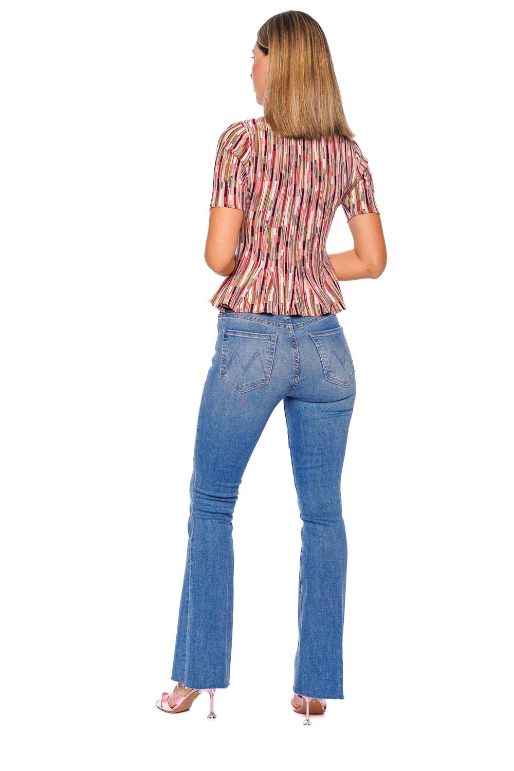 Ulla Johnson Samira Rosewood Short Sleeve Knit Top