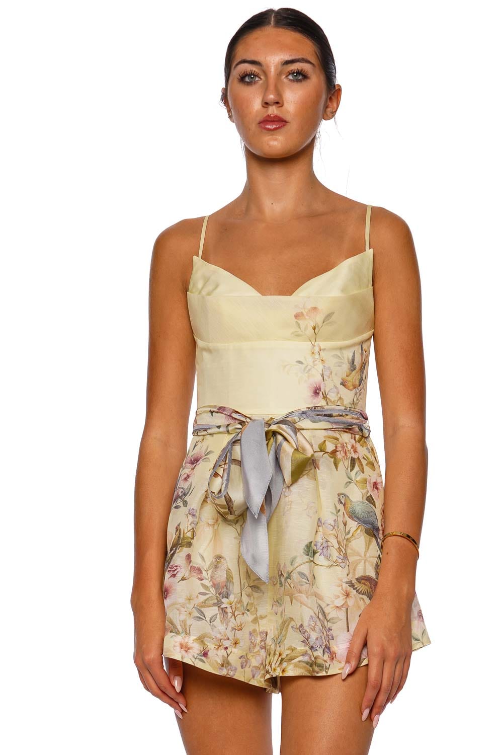 ZIMMERMANN Rebellion Lemon Aviary Printed Playsuit