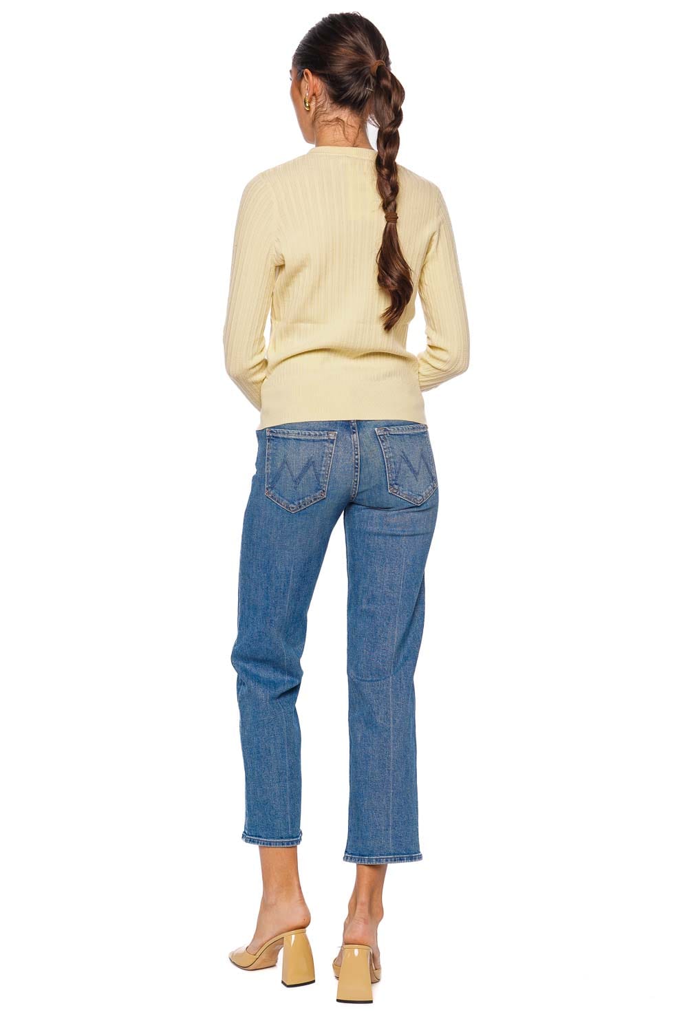 ZIMMERMANN Butter Yellow Ribbed Knit Cardigan