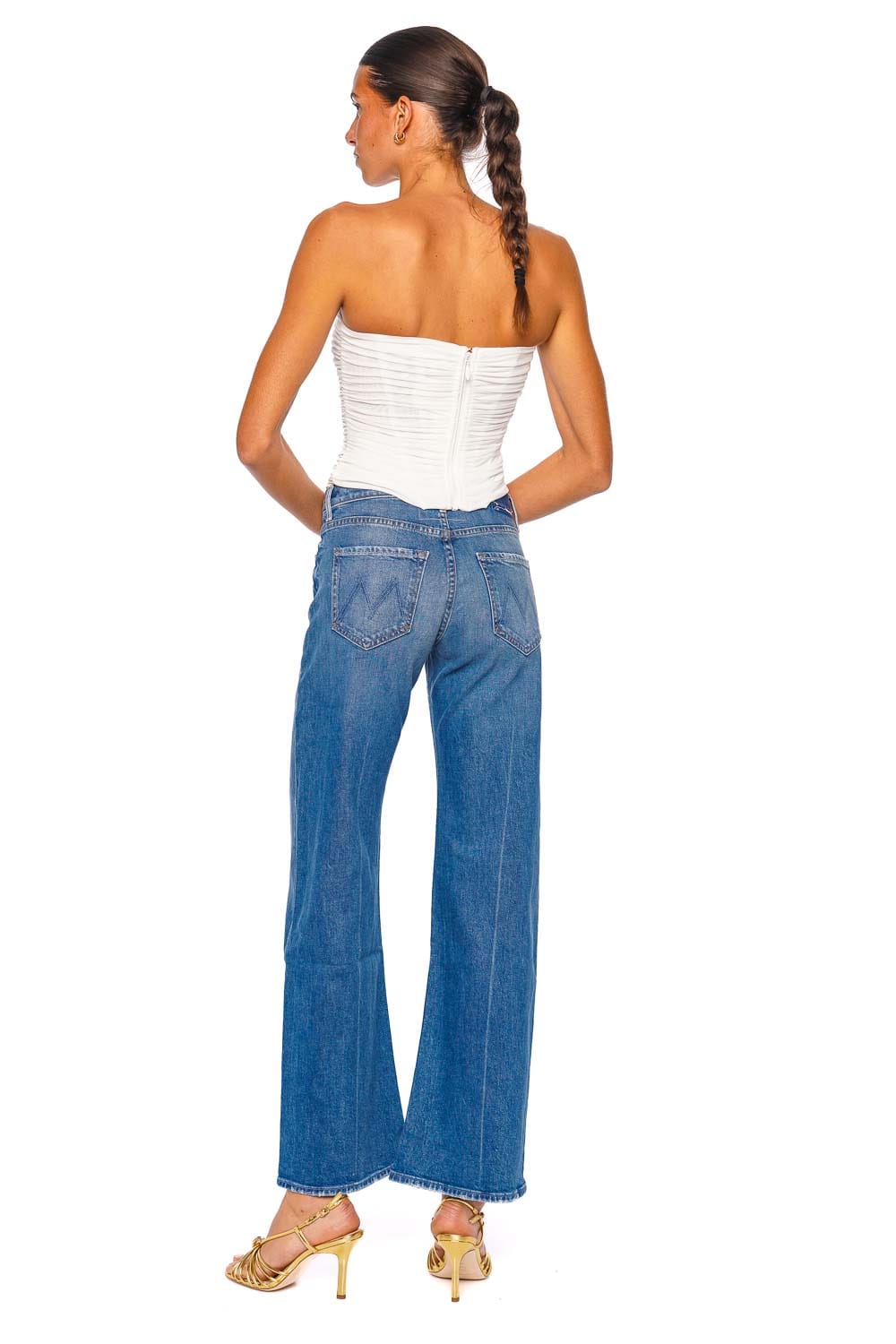 Shona Joy Solene White Strapless Corset Top