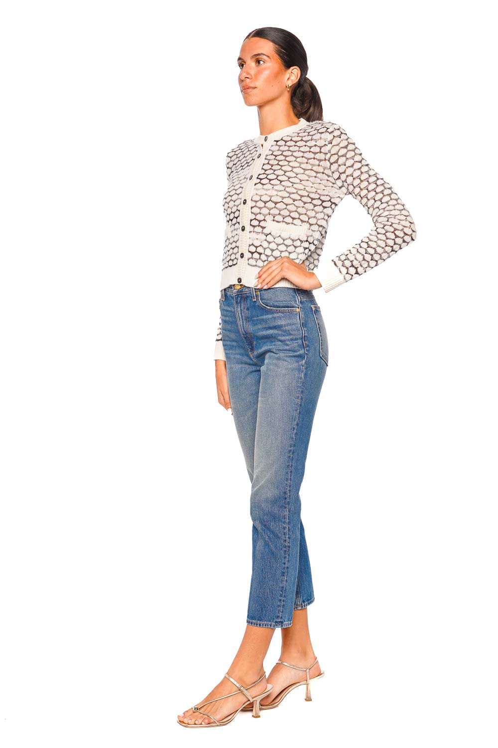 MISSONI Elegant White Long-Sleeve Buttoned Cardigan