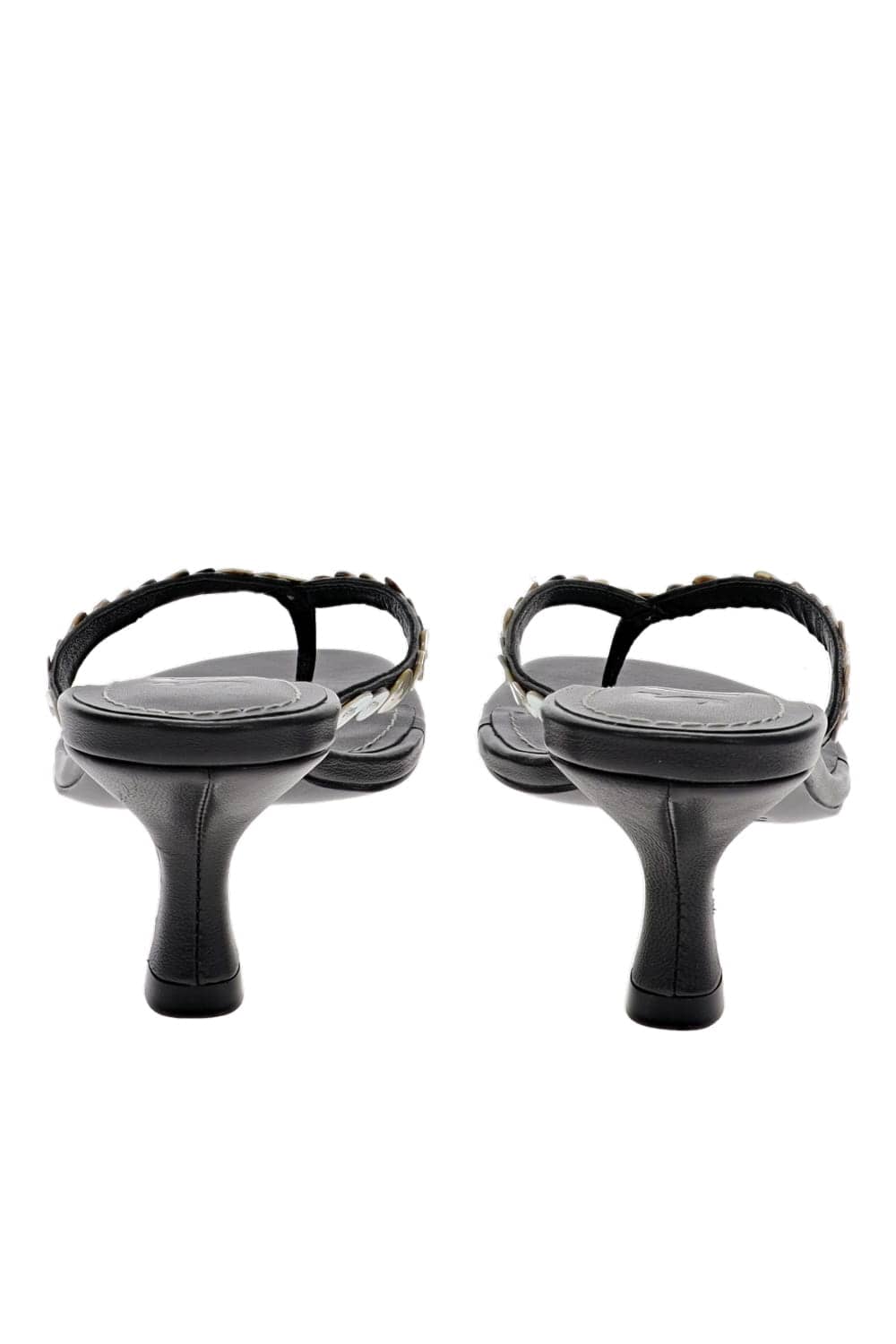 Staud Freja Mother of Pearl Embellished Thong Kitten Heel