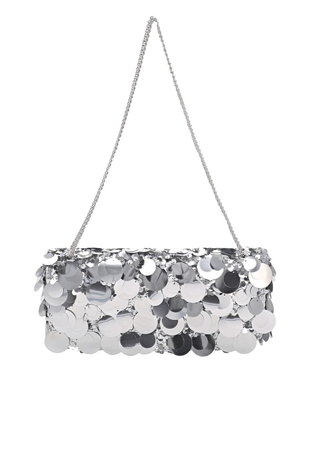 Rabanne Silver Sequin Embellished Shoulder Bag