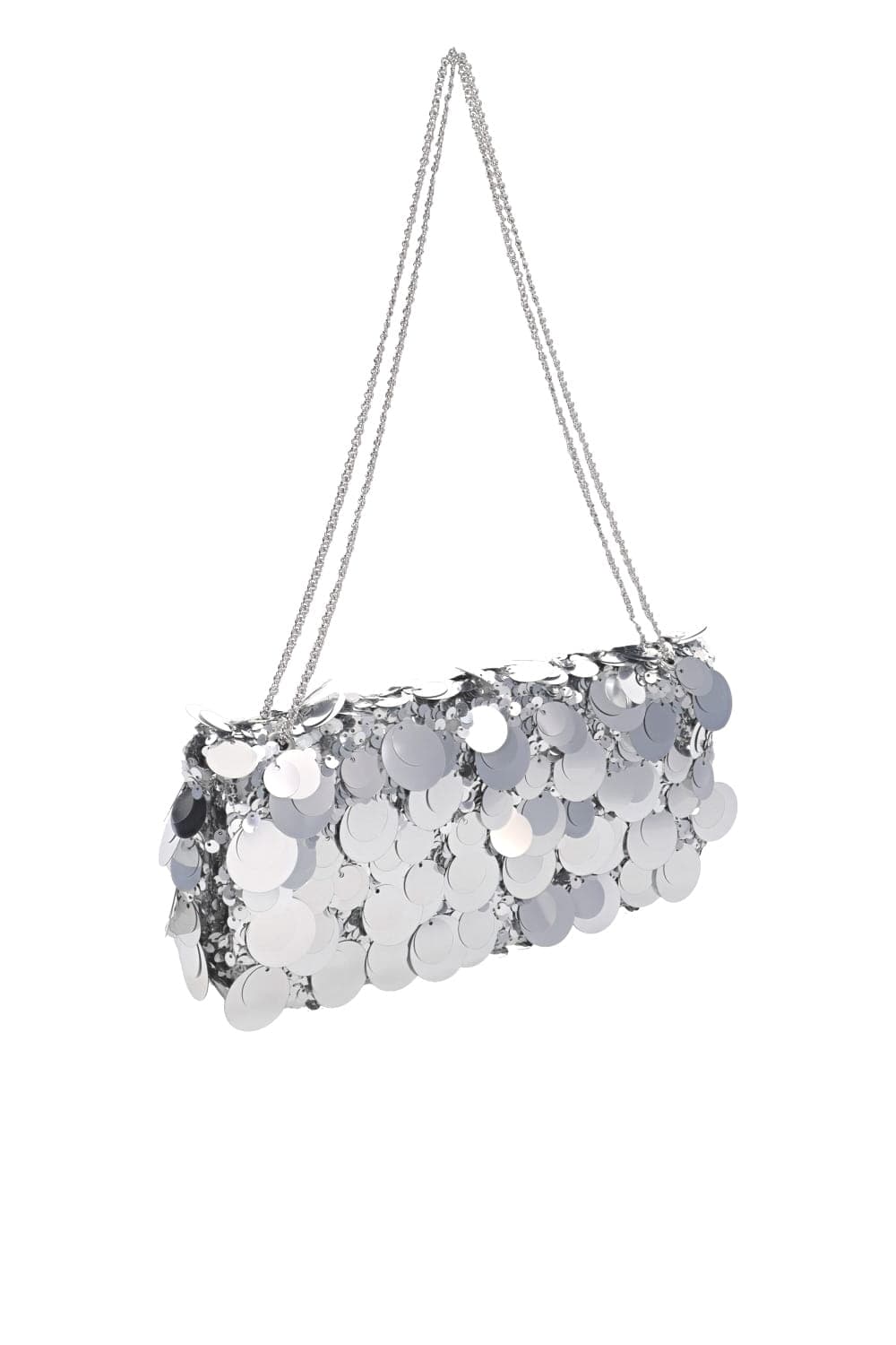Rabanne Silver Sequin Embellished Shoulder Bag