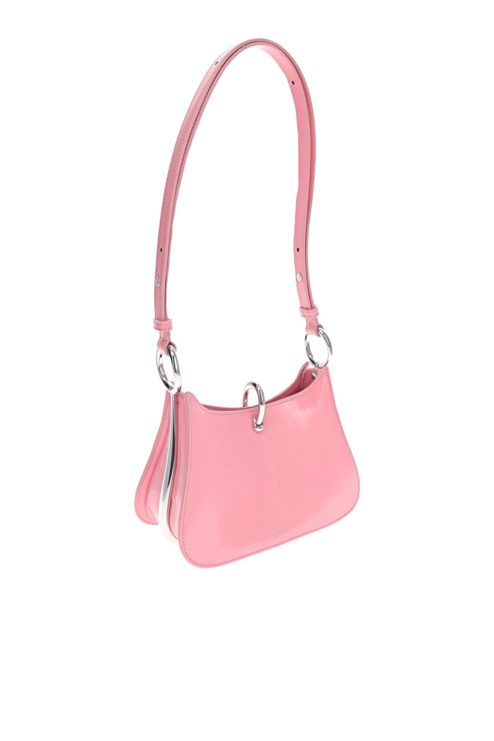 Rabanne Ring Bag Small Pink with Silver Accents