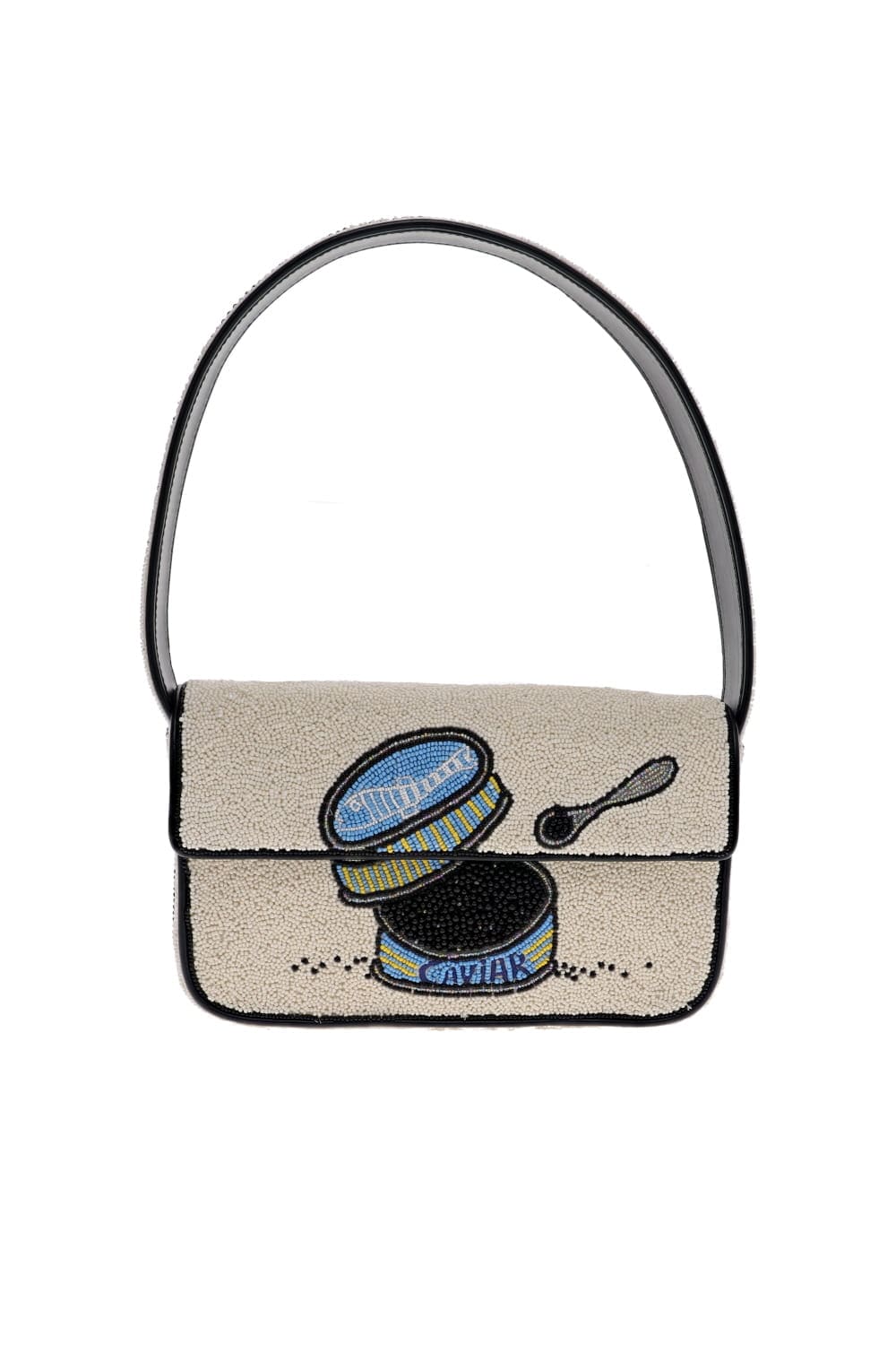 Staud Tommy Caviar Dreams Beaded Shoulder Bag