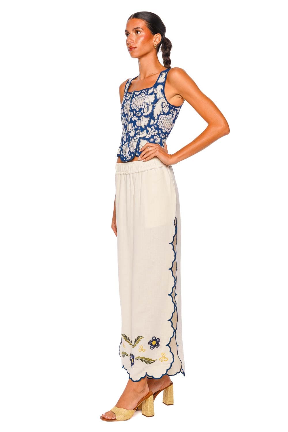 Agua Bendita Sinclair Sereia Multicolor Cropped Top