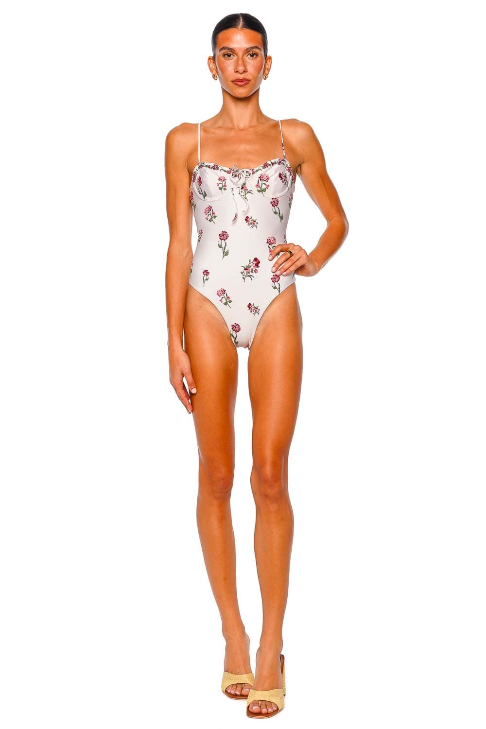 AGUA by Agua Bendita Ebano Quebrada Multicolor Floral One Piece Swimsuit
