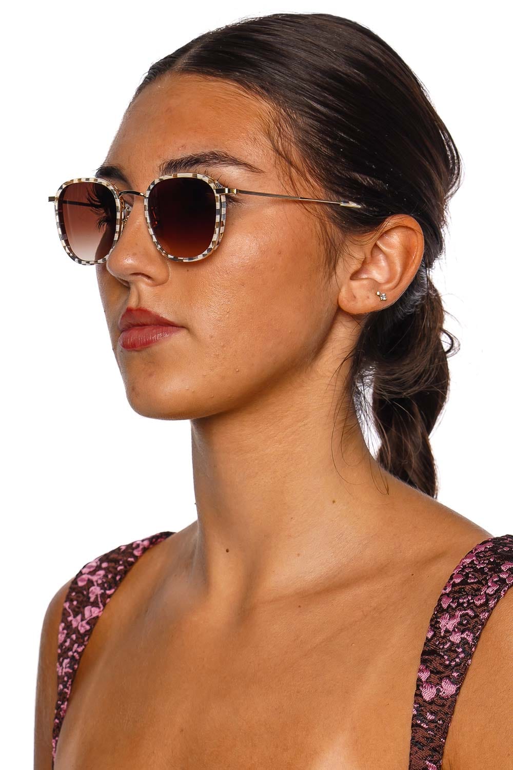 KREWE Hyde Pincheck 12K Gradient Sunglasses