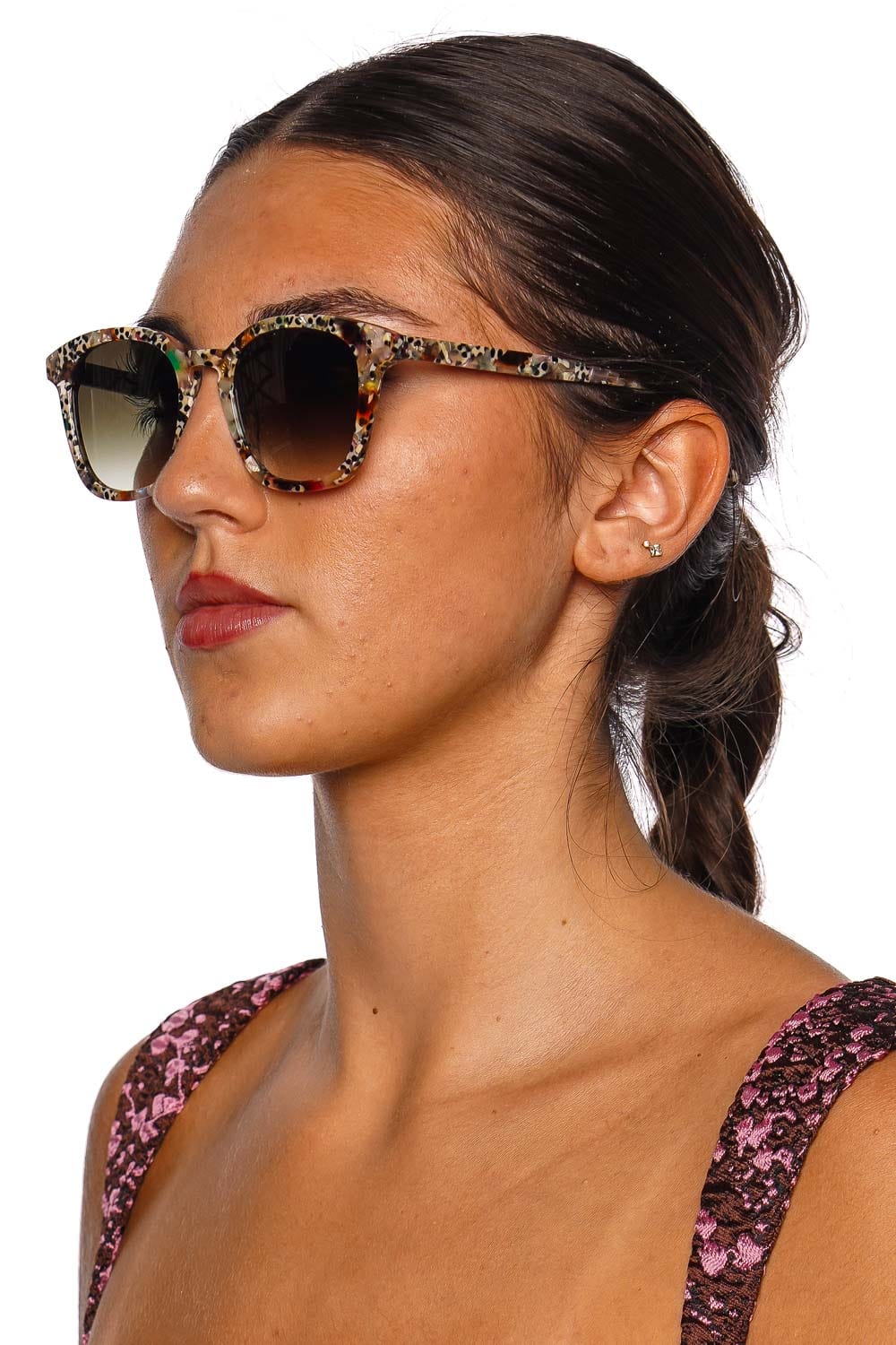 KREWE Prytania Poppy Gradient Acetate Sunglasses