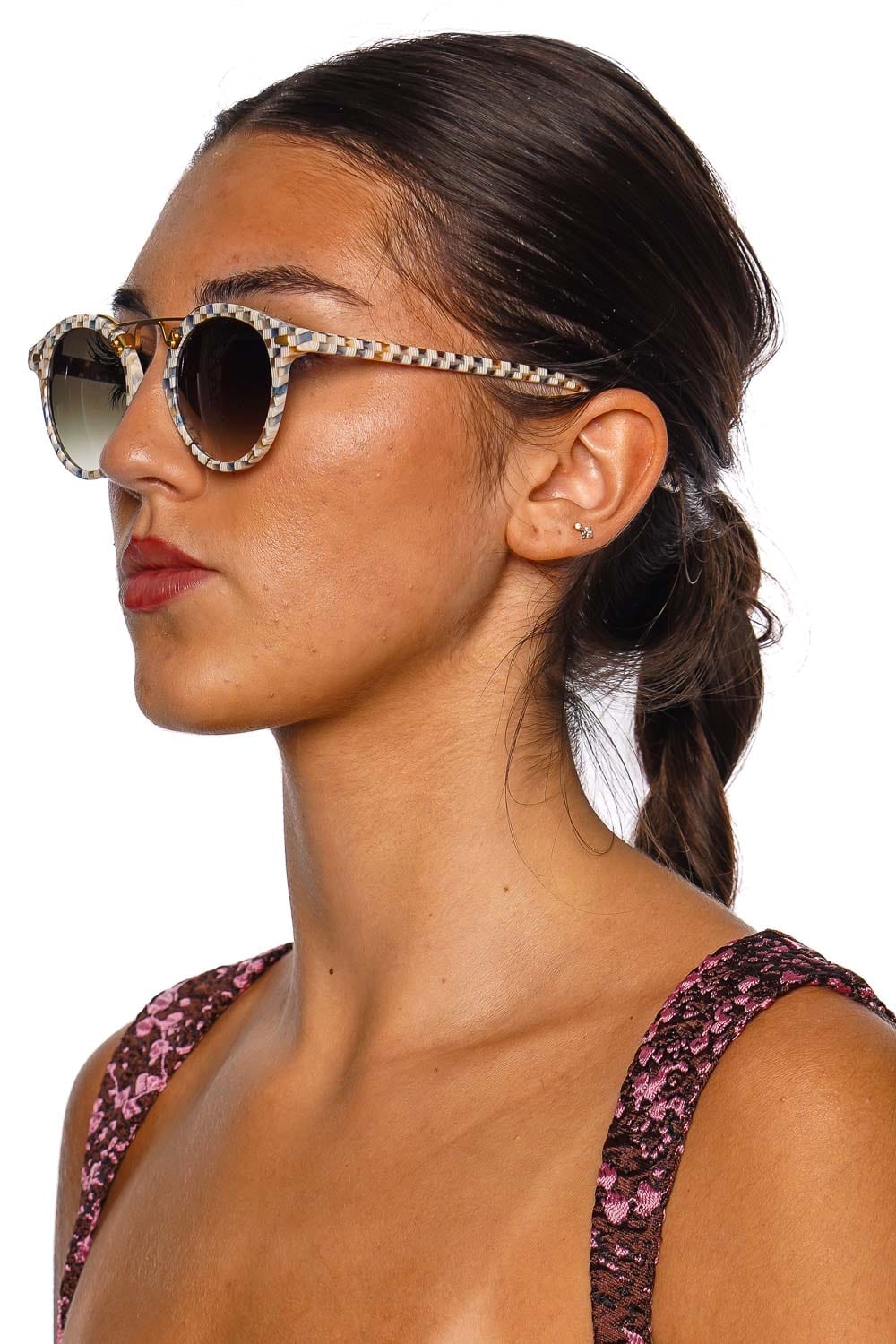 KREWE St. Louis Pincheck 18K Gradient Sunglasses
