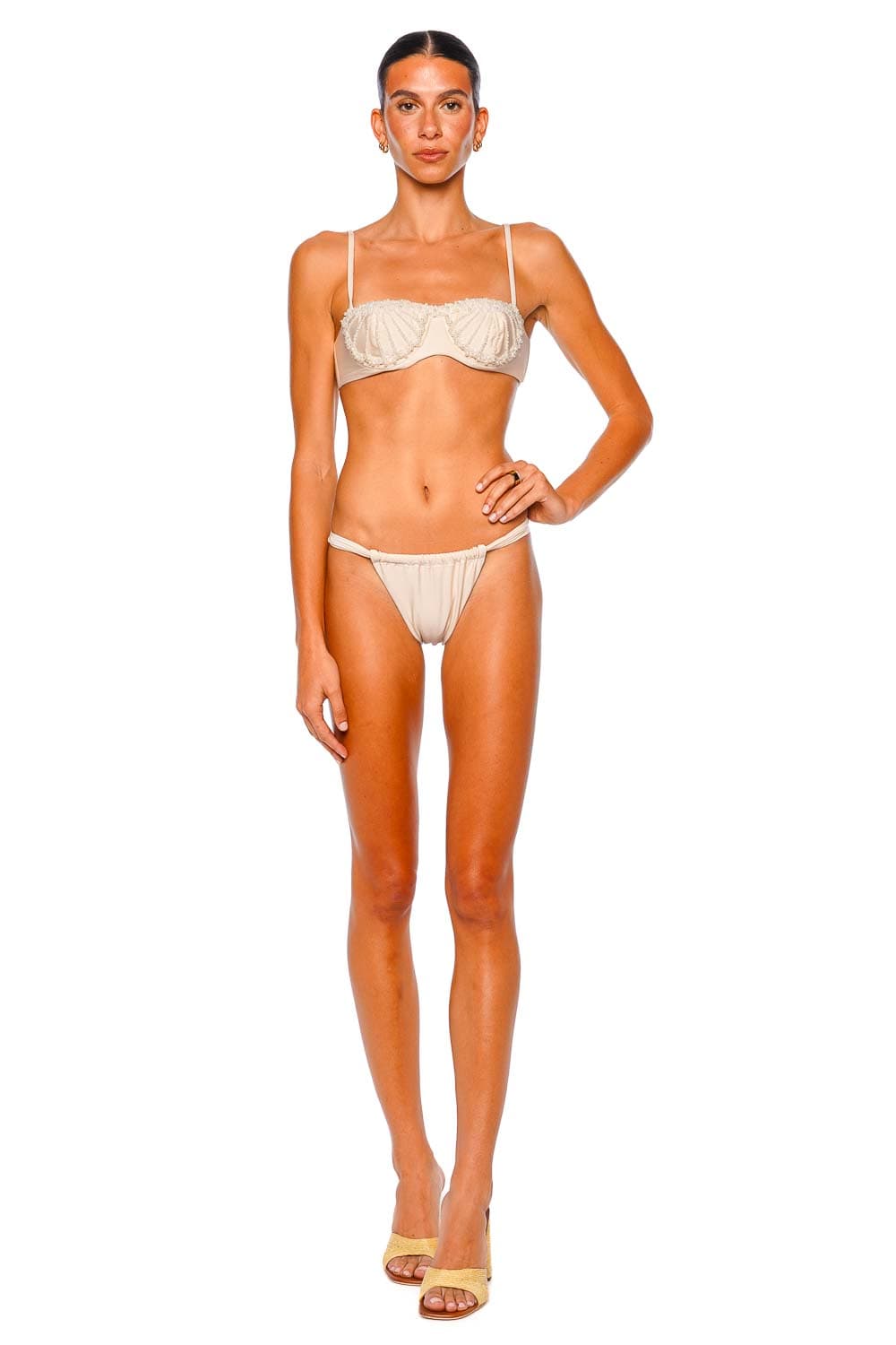 PatBO Golden Dune Off White Bikini Bottom