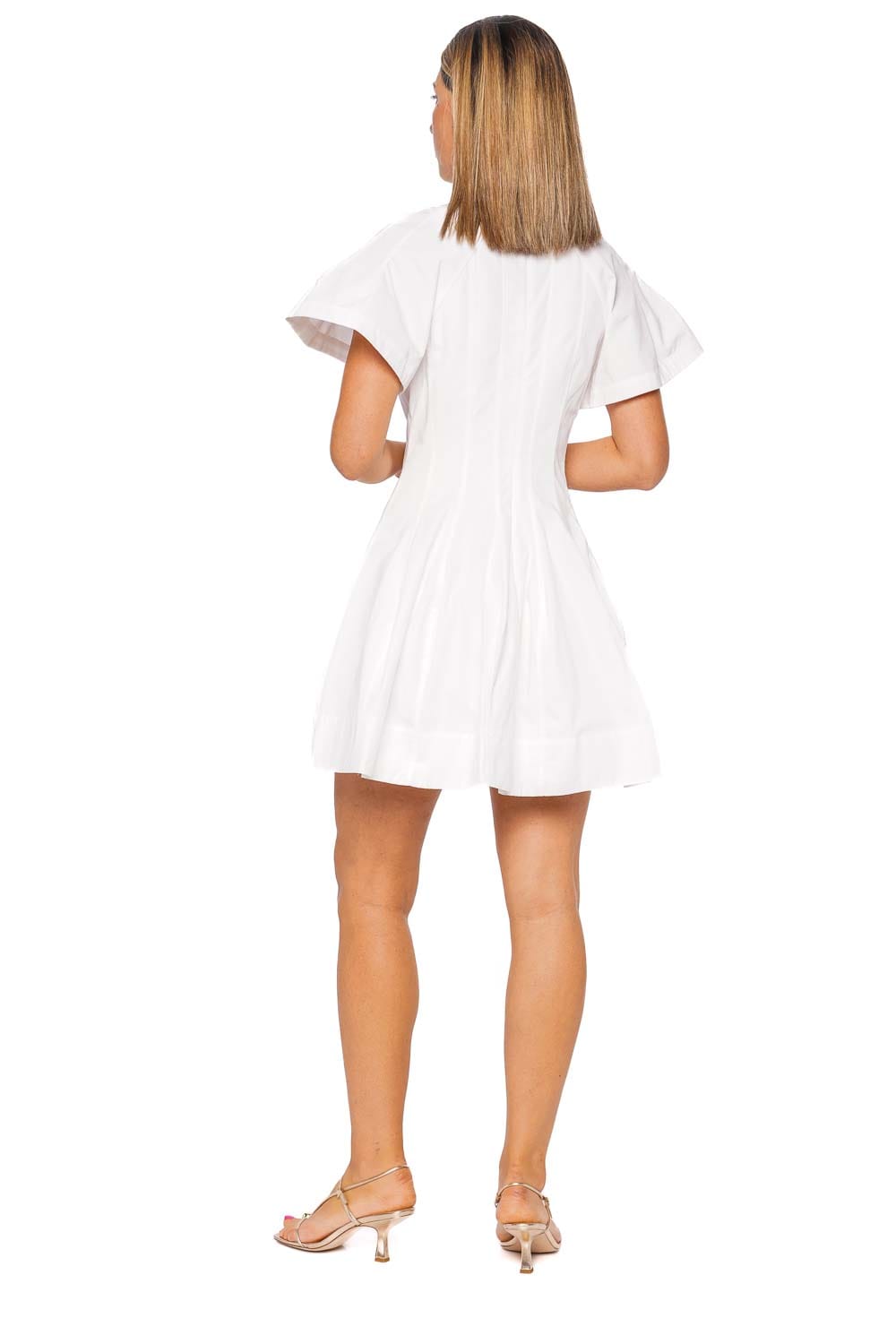 SIMKHAI Maveri White Cap Sleeve Mini Dress