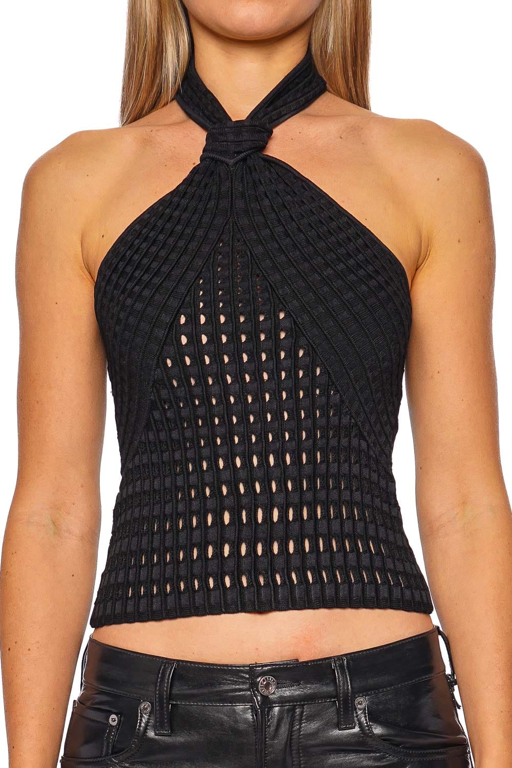 SIMKHAI Black Multi Lyrix Halter Top