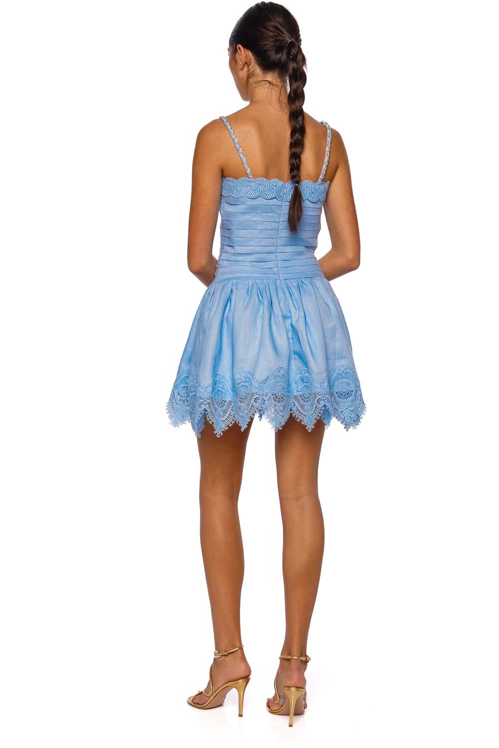 Waimari Clara Blue Strappy Mini Dress