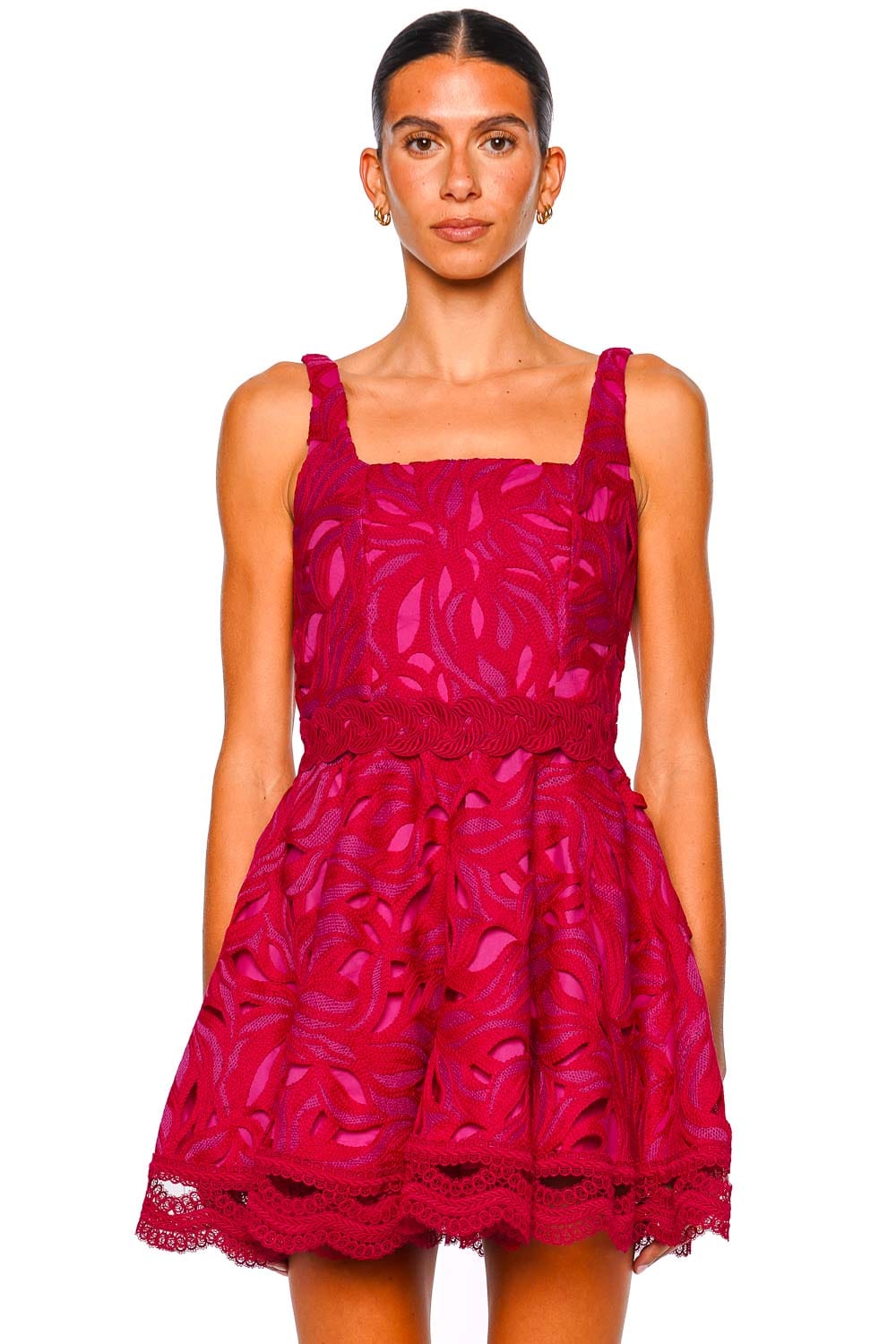 Waimari Ocaso Burgundy Mini Dress