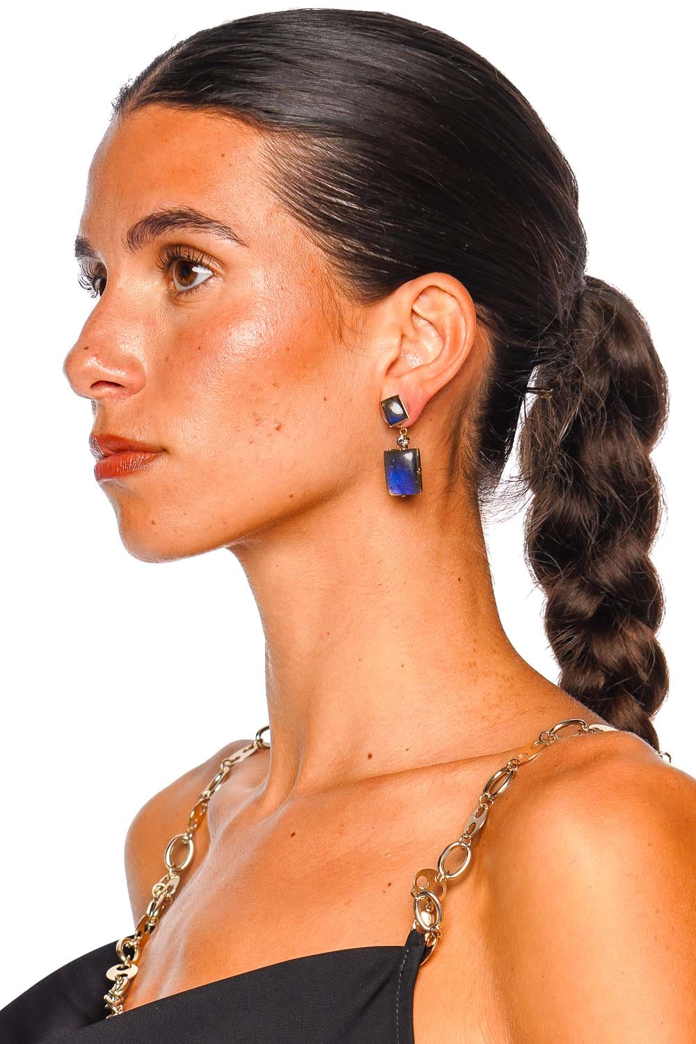 Jennifer Behr Joliel Labradorite Stone Drop Earrings