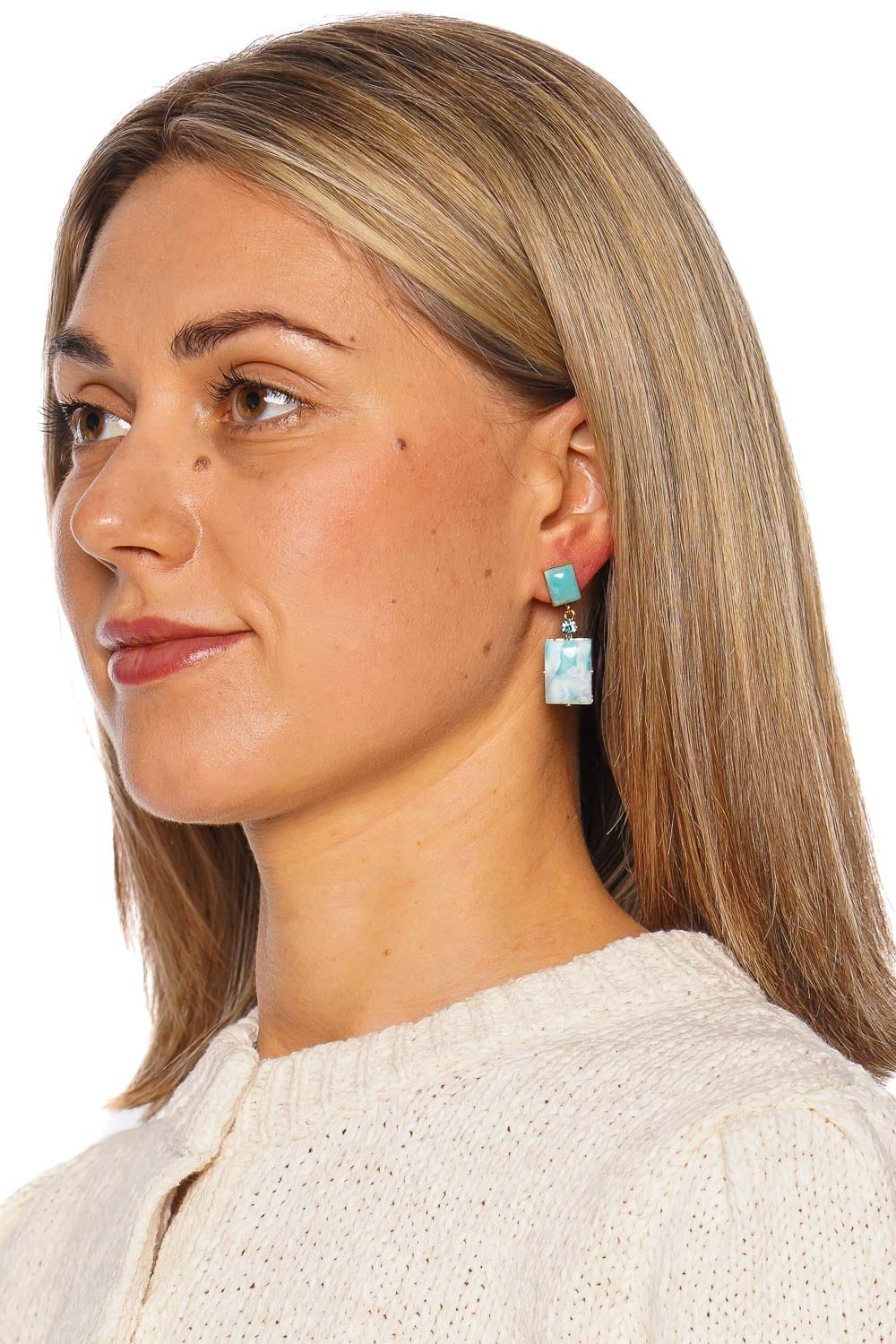 Jennifer Behr Joliel Larimar Stone Drop Earrings