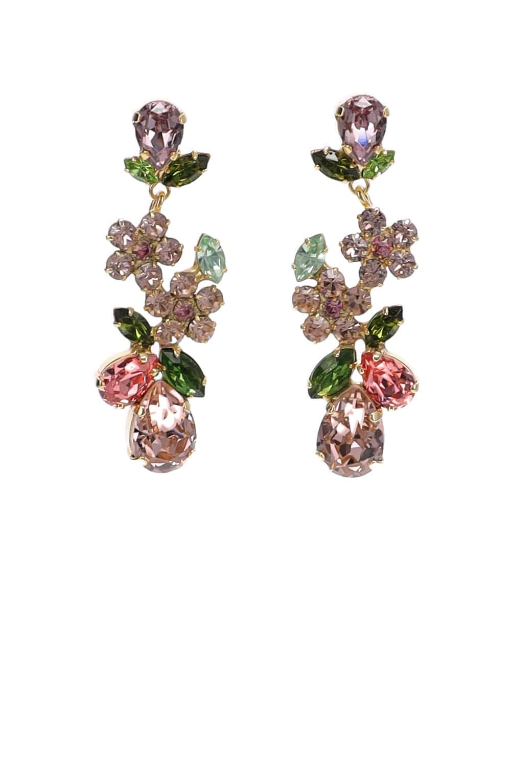 Jennifer Behr Martella Rose Multi Crystal Drop Earrings