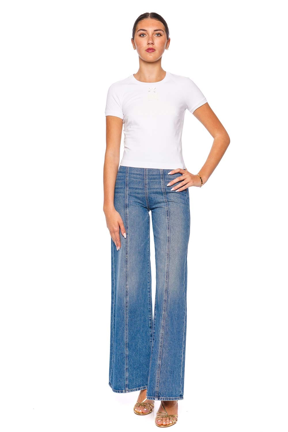 Dolce & Gabbana Optical White Short Sleeve Tee