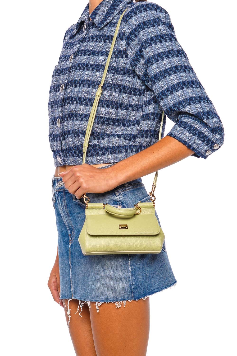 Dolce & Gabbana Sage Green Mini Top Handle Bag