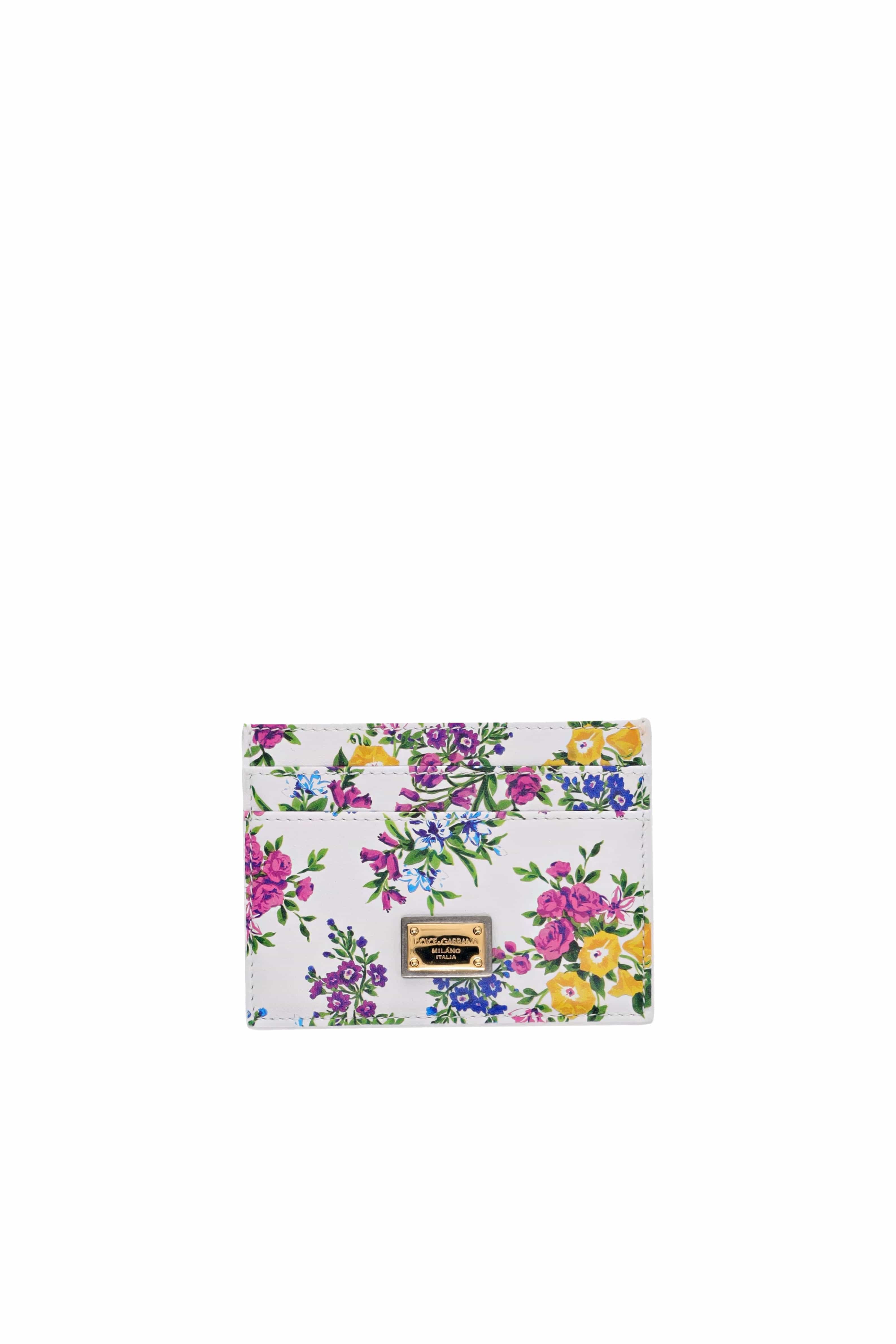 Dolce & Gabbana Rosa Floral Leather Cardholder