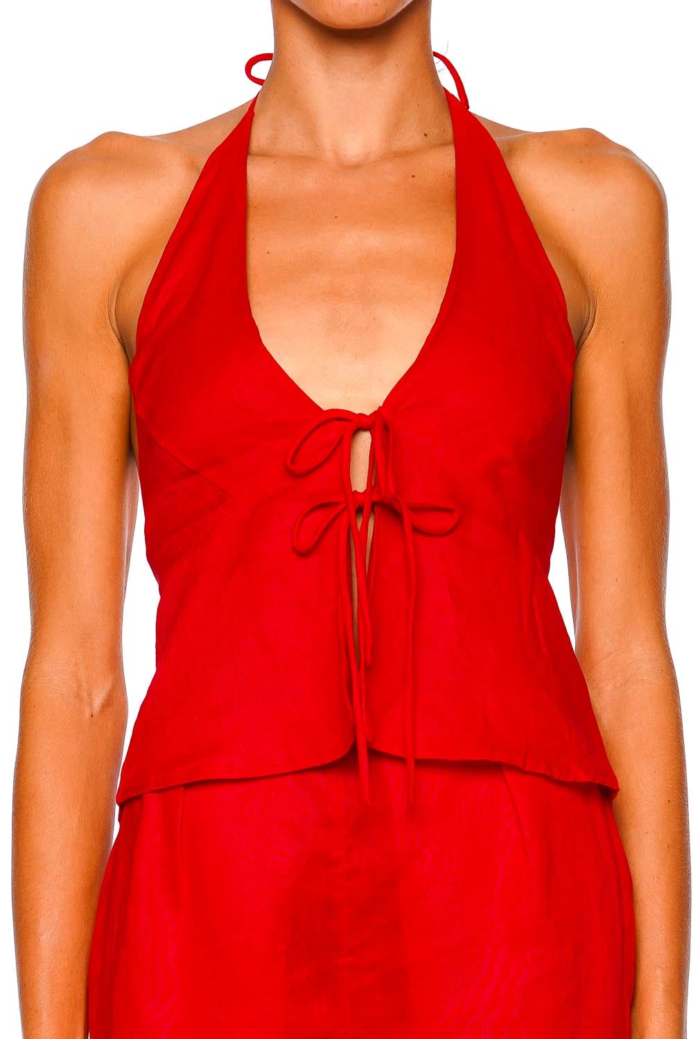 L*Space Flame Halter Neck Tie-Front Top and Shorts Set