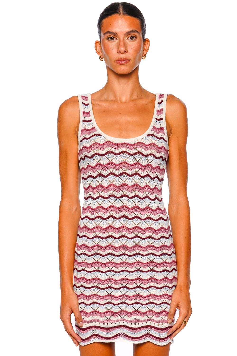 L*Space Sunchaser Sleeveless Knit Mini Dress Sand