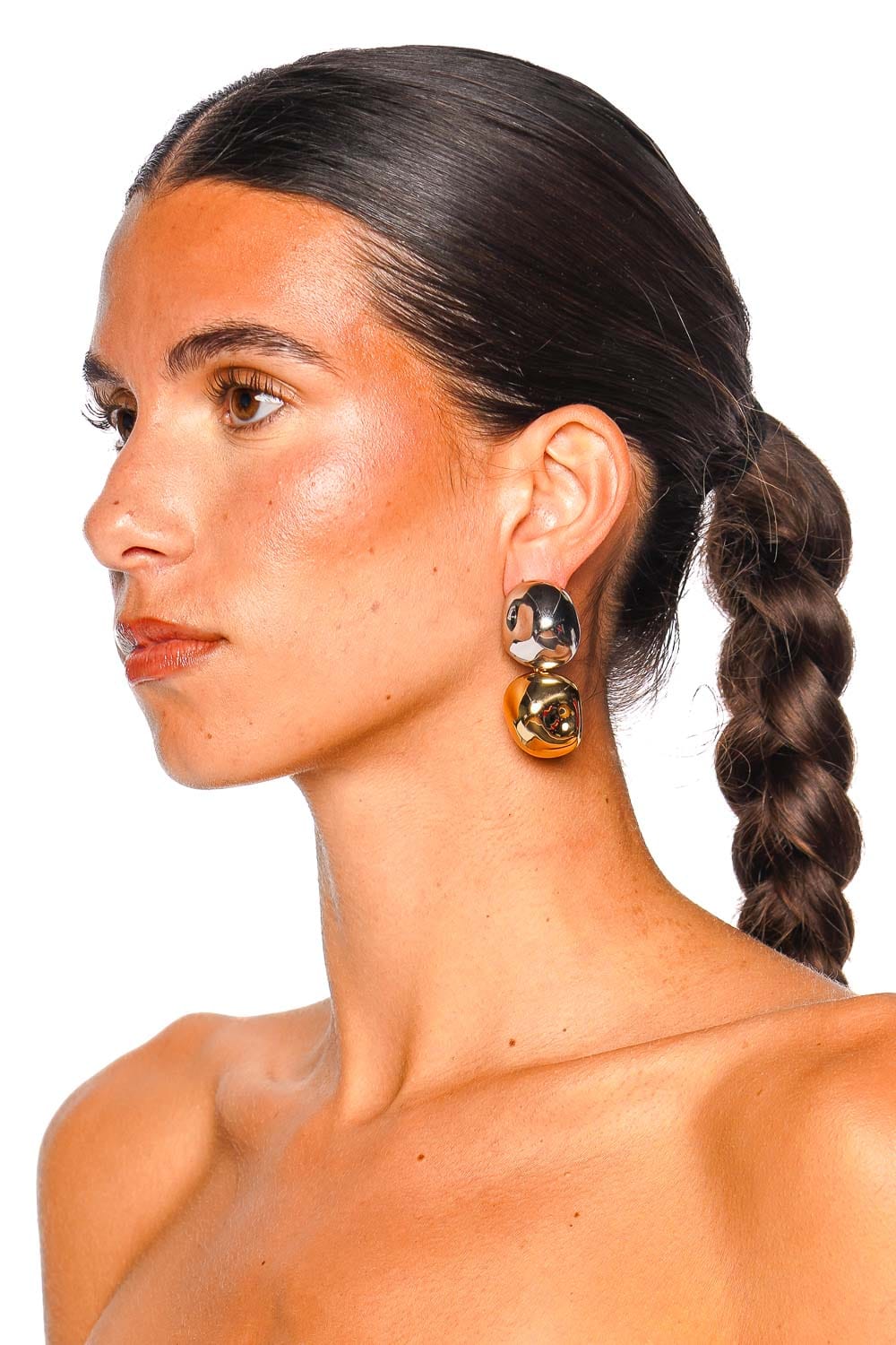 Lelet NY Zoe Petite Mixed Metal Drop Earrings