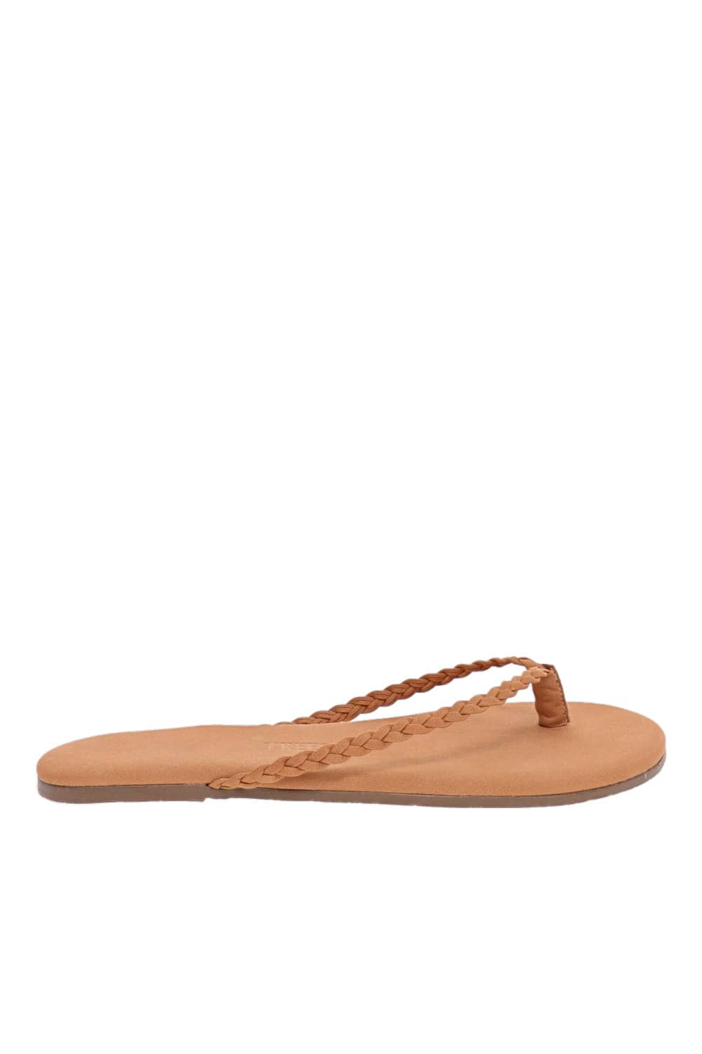 TKEES Lily Braid Pout Braided Tan Thong Sandal