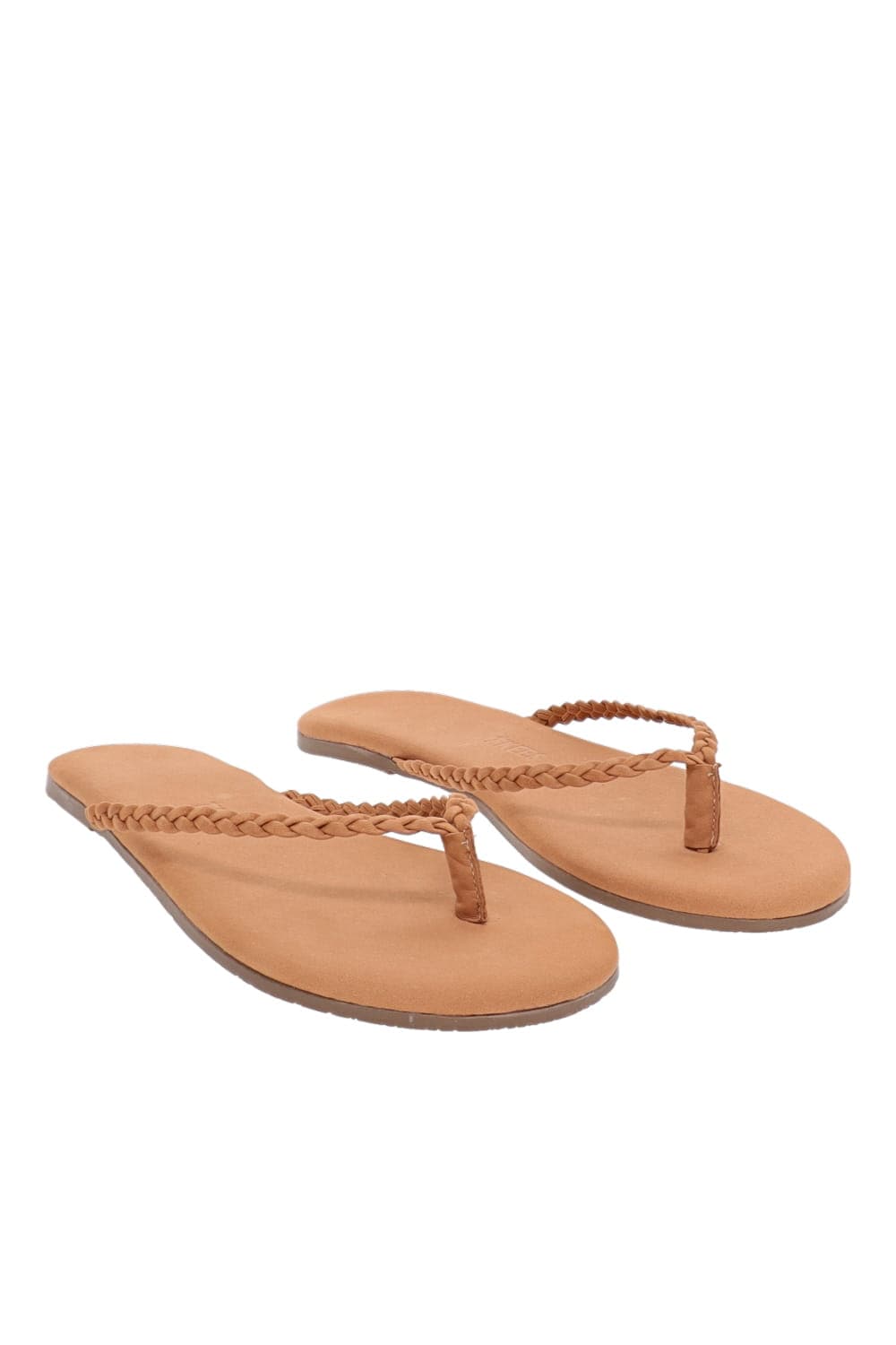 TKEES Lily Braid Pout Braided Tan Thong Sandal