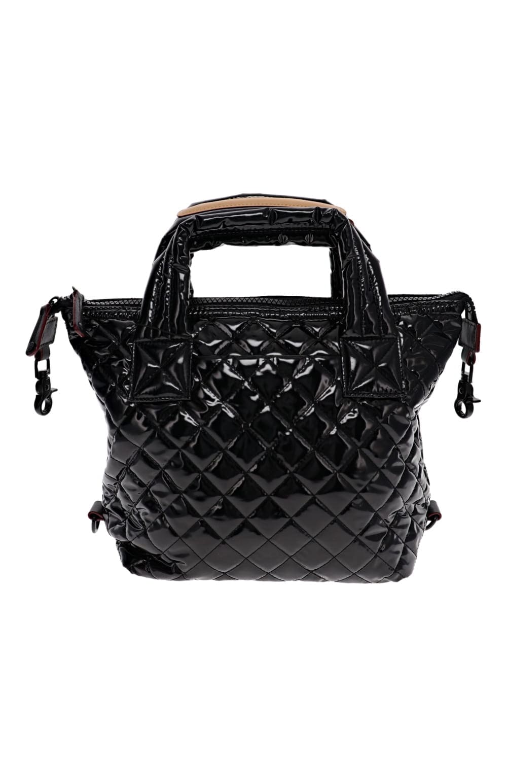 MZ Wallace Small Sutton Deluxe Black Lacquer Shoulder Bag
