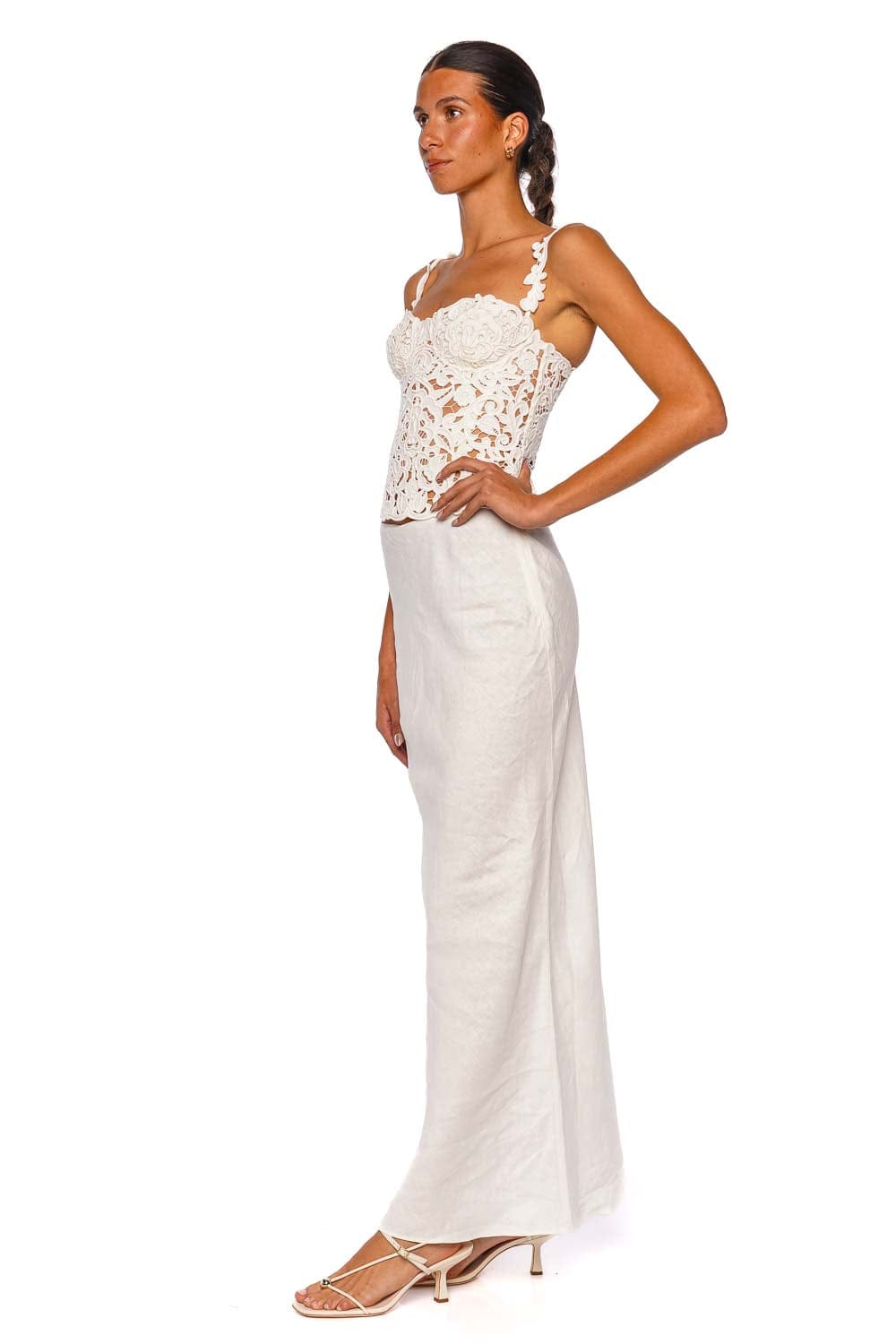 Cult Gaia Chantel Off White Maxi Skirt