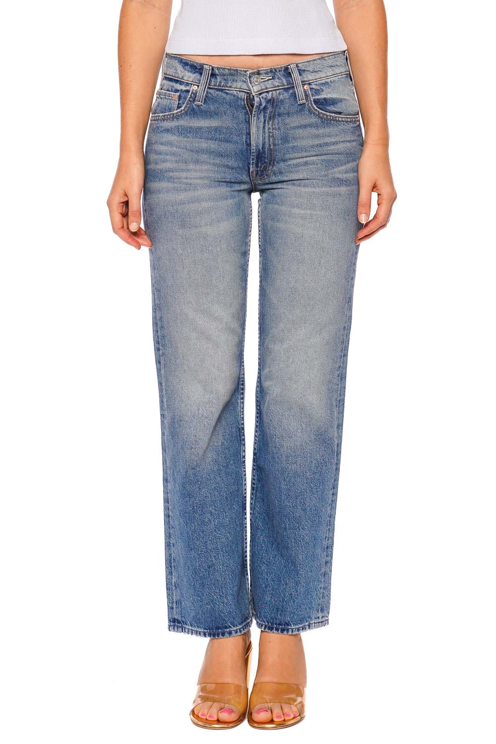 MOTHER Denim The Lil Reifler Early Blue Straight Jean