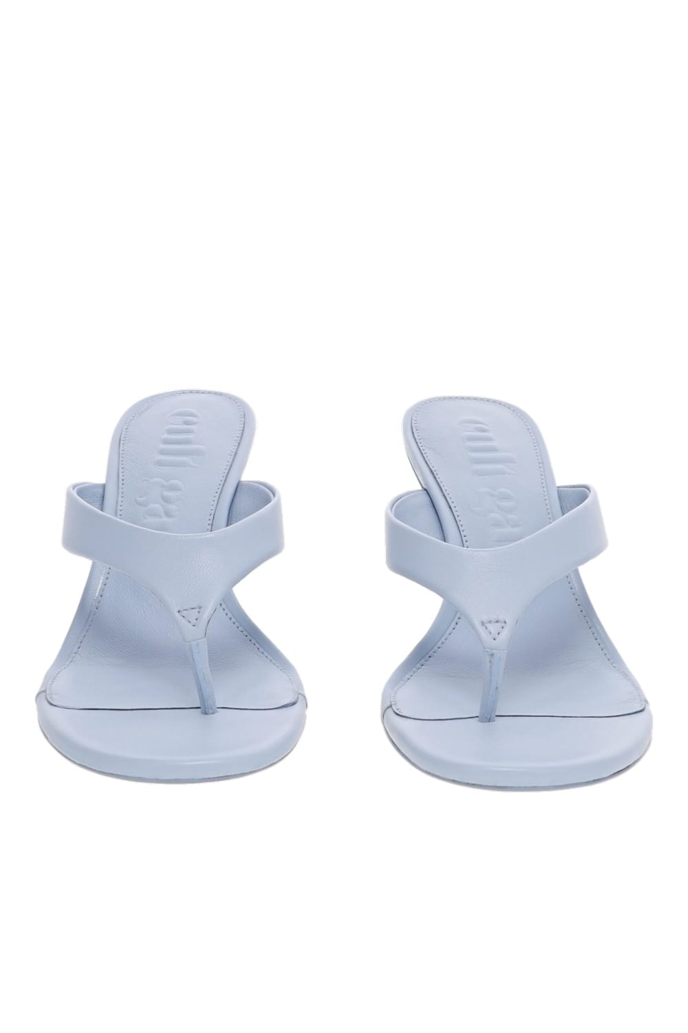 Cult Gaia Stella Coastal Blue Thong Mule High Heel Sandals