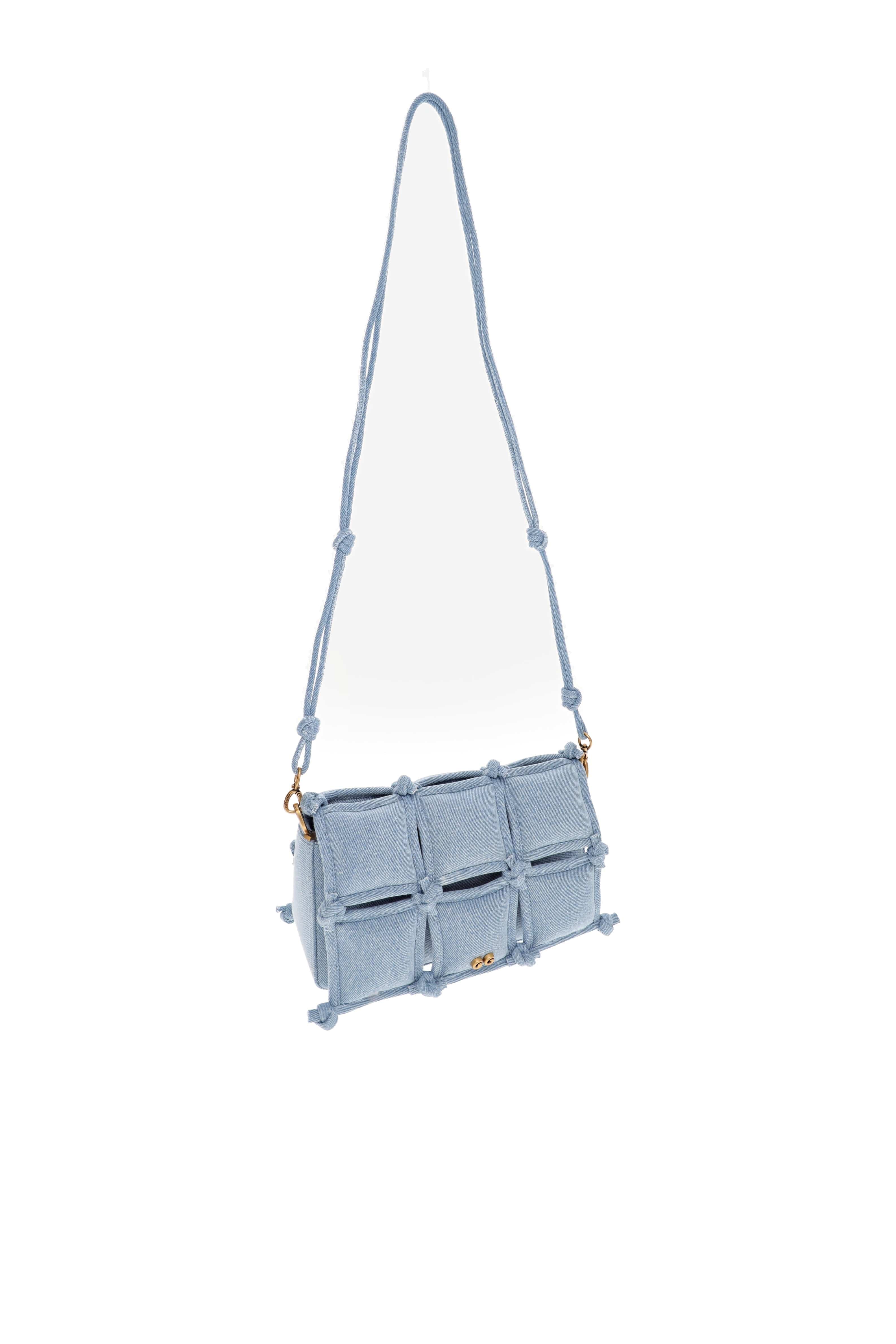 Cult Gaia Gaia Puff Vintage Blue Quilted Crossbody Bag