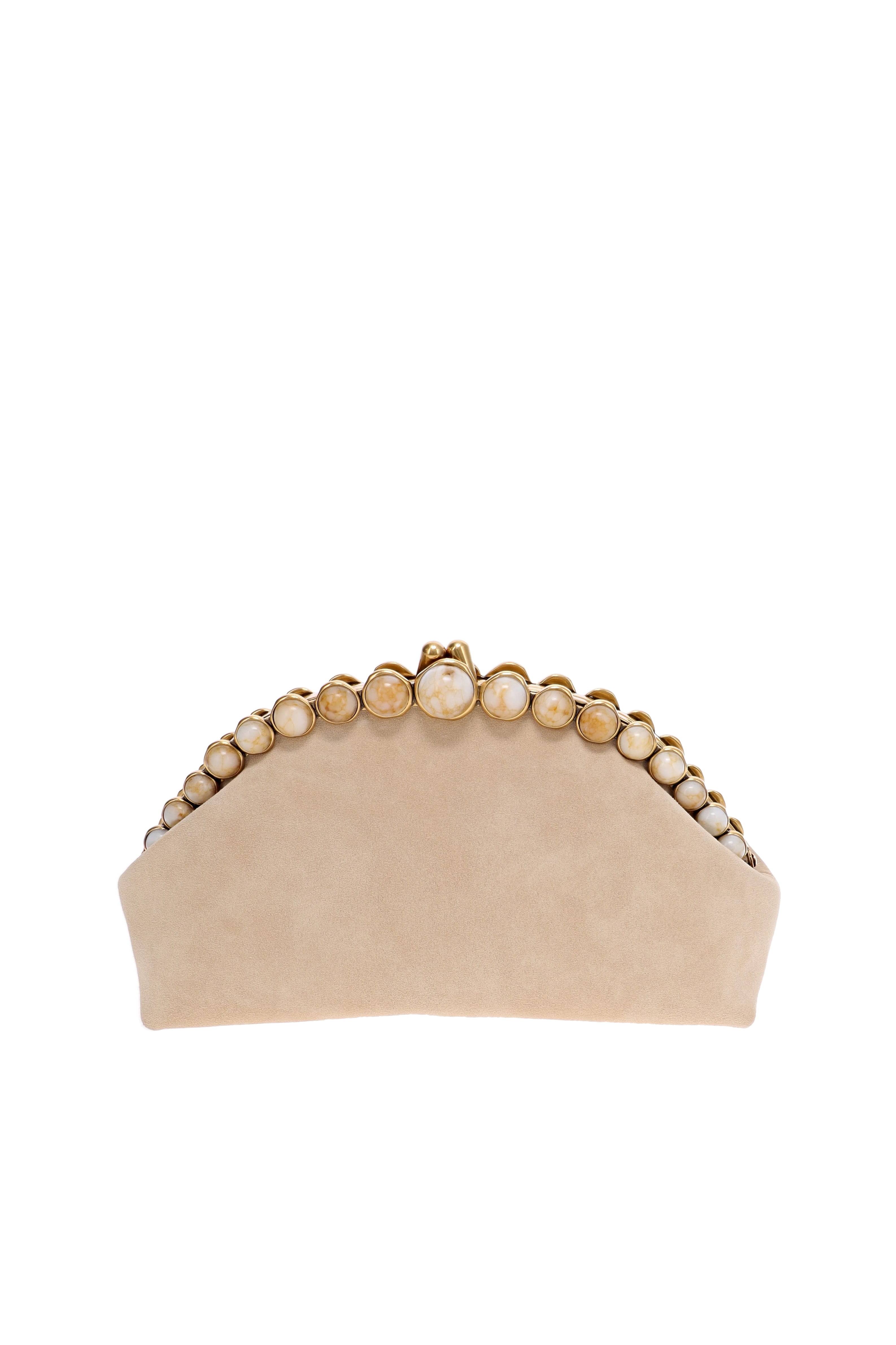 Cult Gaia UNA Sand Embellished Clutch