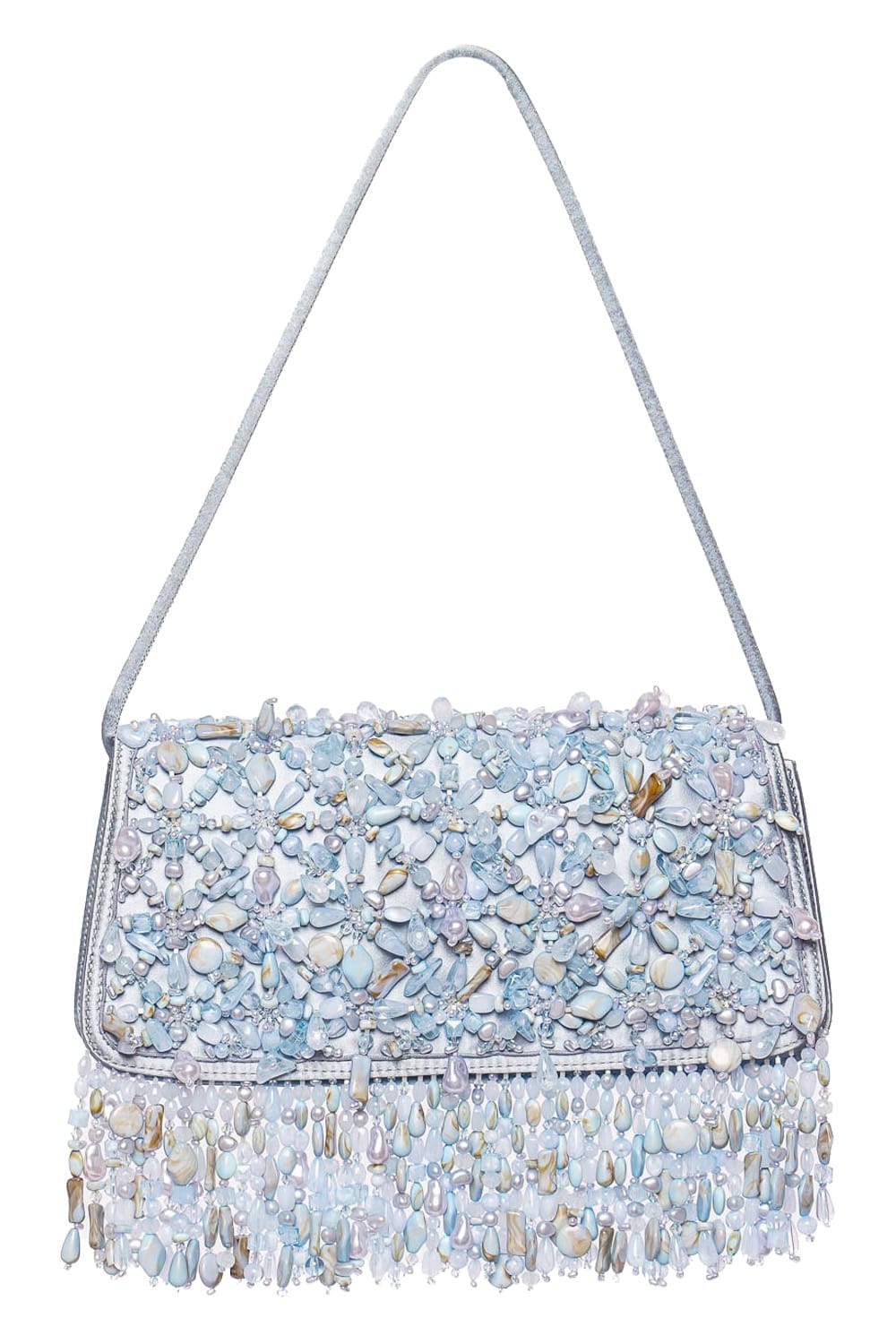 Cult Gaia Idalia Coastal Beaded Fringe Shoulder Bag