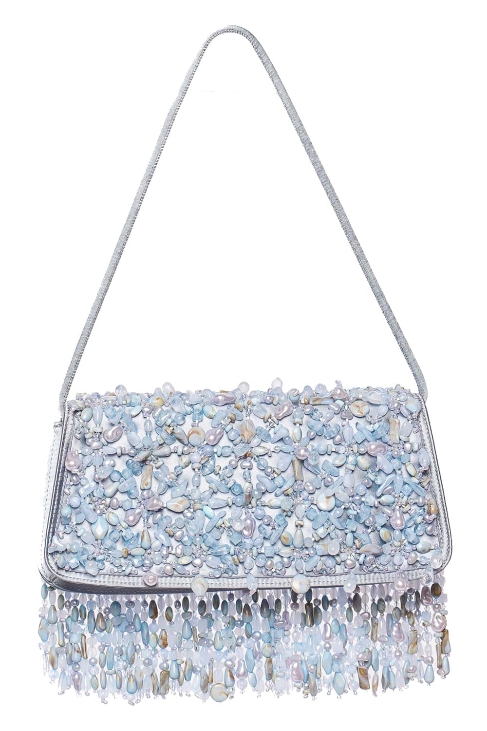 Cult Gaia Idalia Coastal Beaded Fringe Shoulder Bag