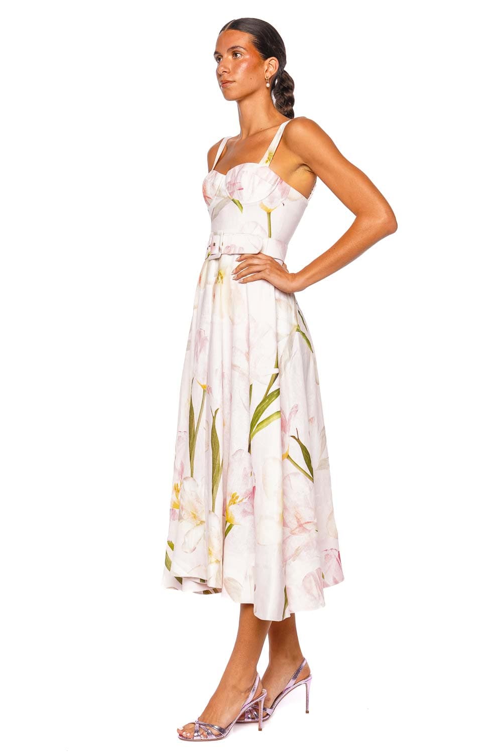 Cara Cara Calypso Dress Lillian Blush Strappy Midi Dress